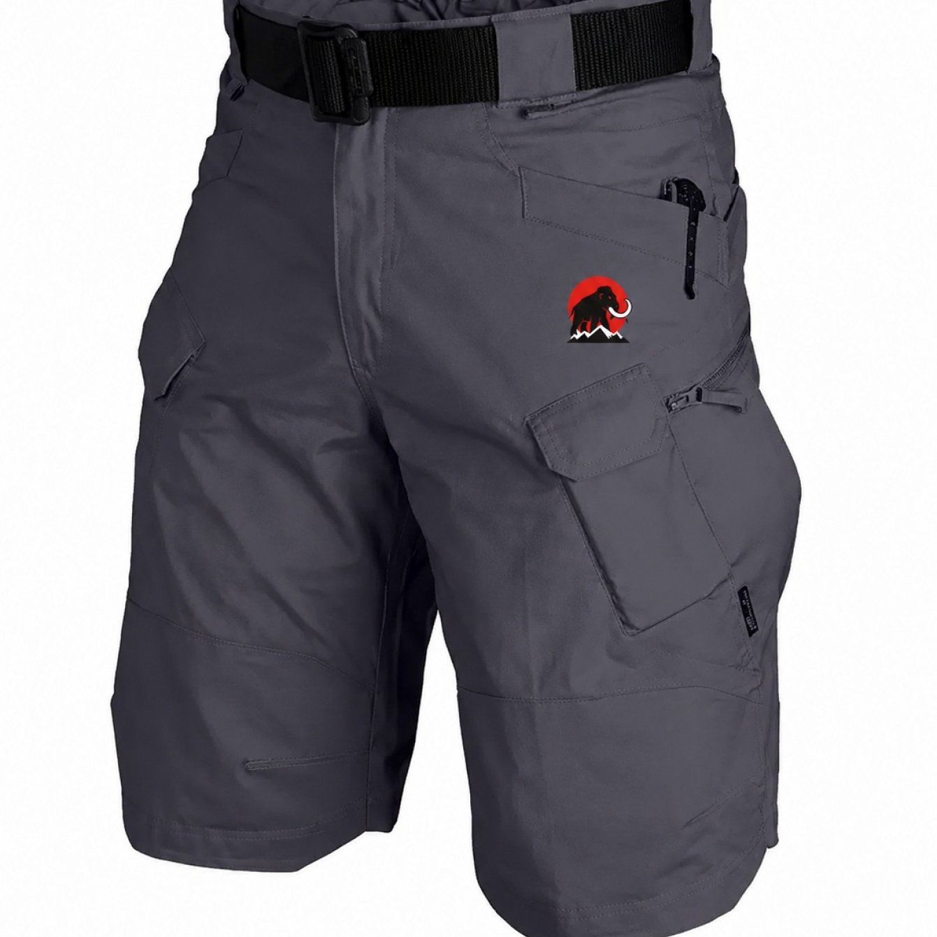 TEMU Men's Tactical Cargo Shorts, Solid Color, Multi-pocket, Soft, Breathable, Stretch Fabric, Suitable For Casual Wear, Outdoor Hiking, Sports,