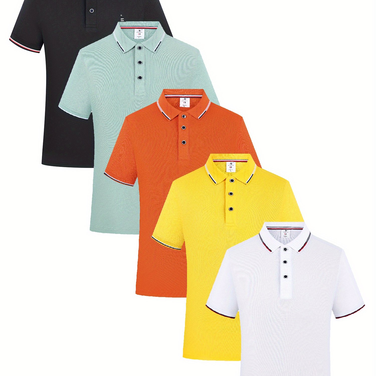 5pcs Casual T-shirt Womens Top Short Sleeved Adult Clothing Comfortable And Breathable