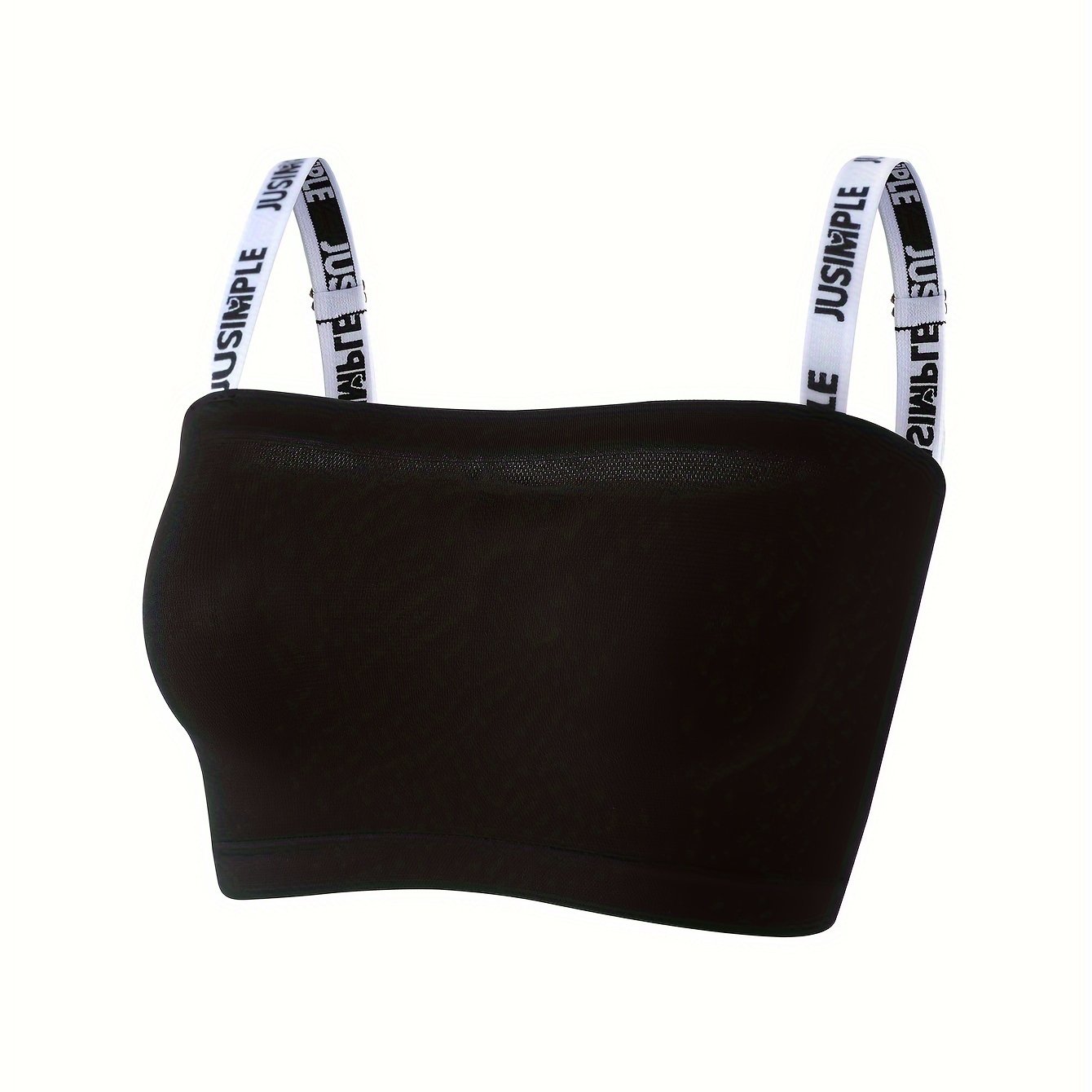 E-shop Cami-Top mit Zopfmuster Buchstaben-Print, bequemes Sport-Trägertop ohne Polster, Yoga-Bralette, modisches Tanktop