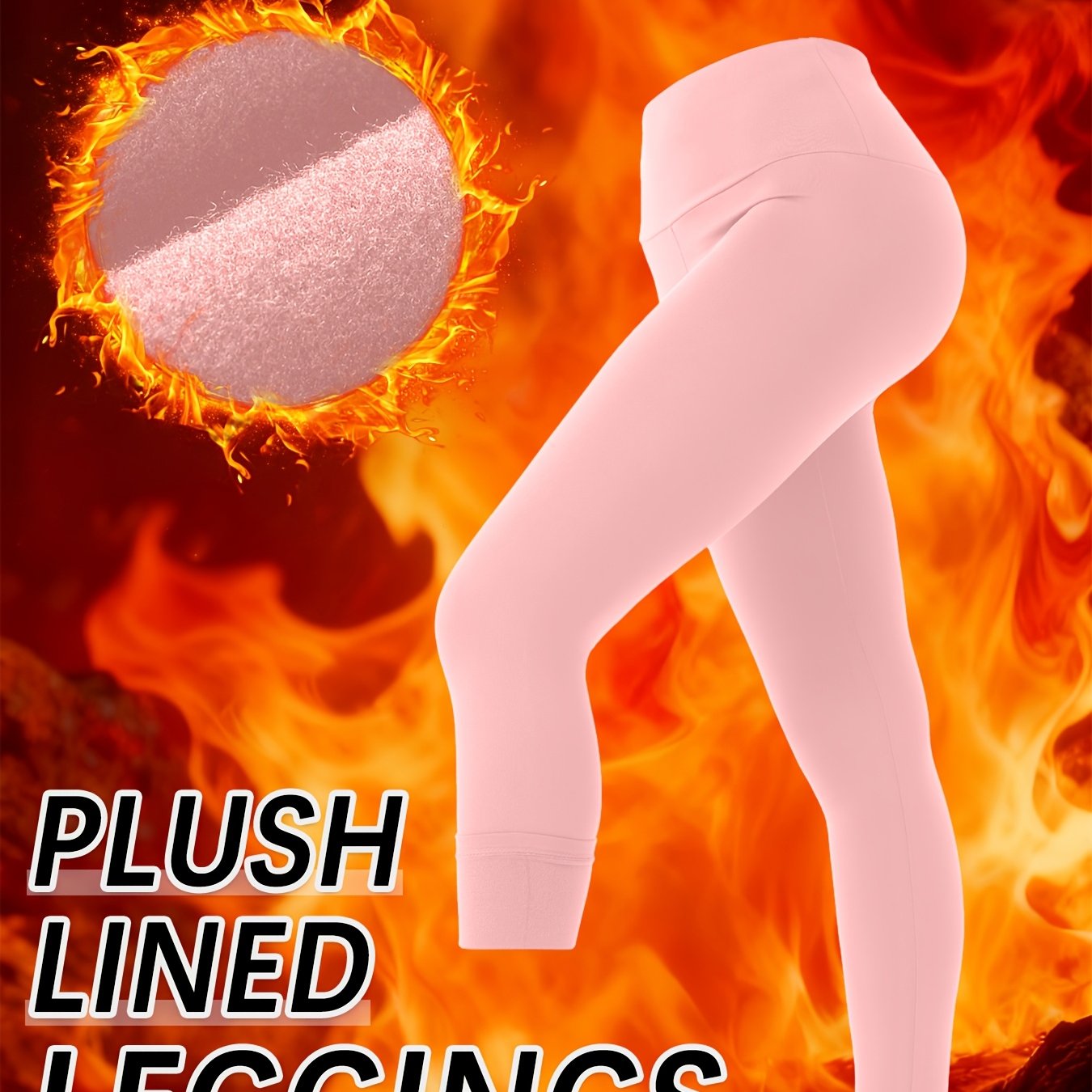 TEMU Leggings Térmicos de Cintura para Mujer - Pantalones Cálidos de Invierno, Mallas Suaves y Elásticas para Frío, Esquí, Lavable a Máquina