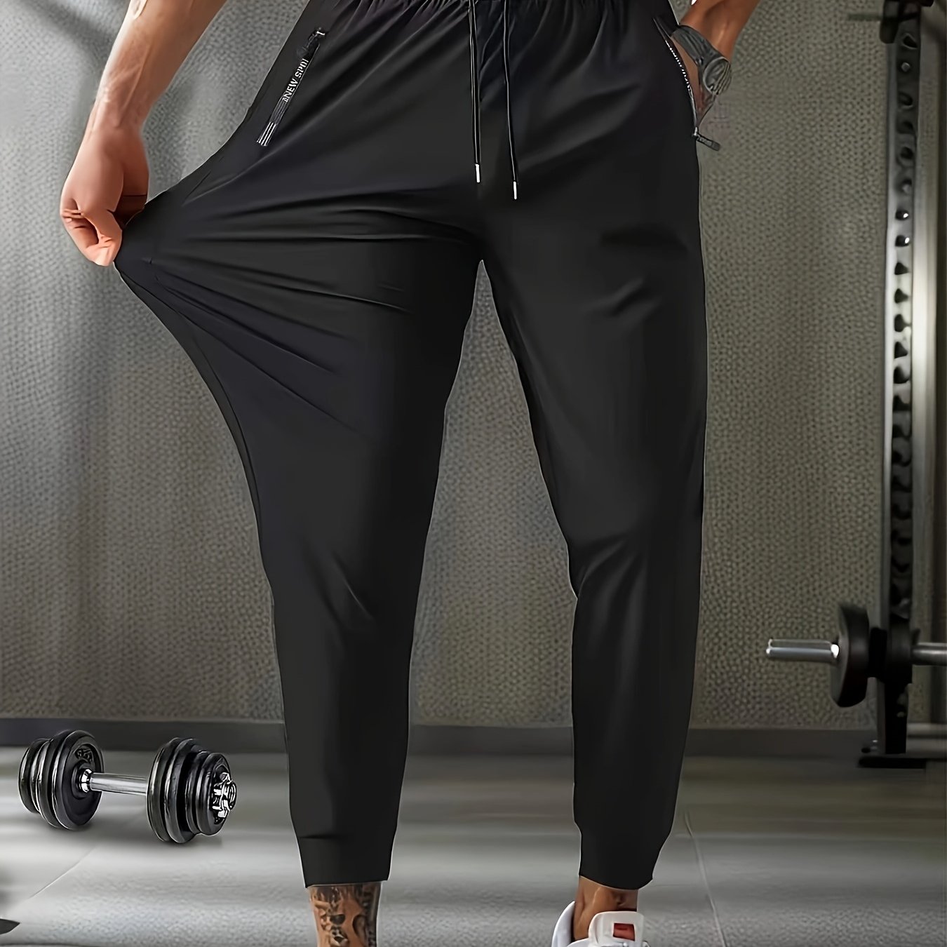 Men's High Stretch Outdoor Cropped Pants | With Alphabets Pattern, Regular Fit, Pocket Details
