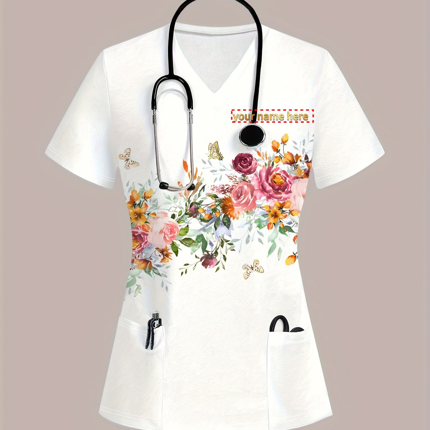 TEMU Customized Women's Standardized Care Clothing - Customized Name, Casual And Comfortable/fashionable/unique Creative Spring, Summer, Autumn,