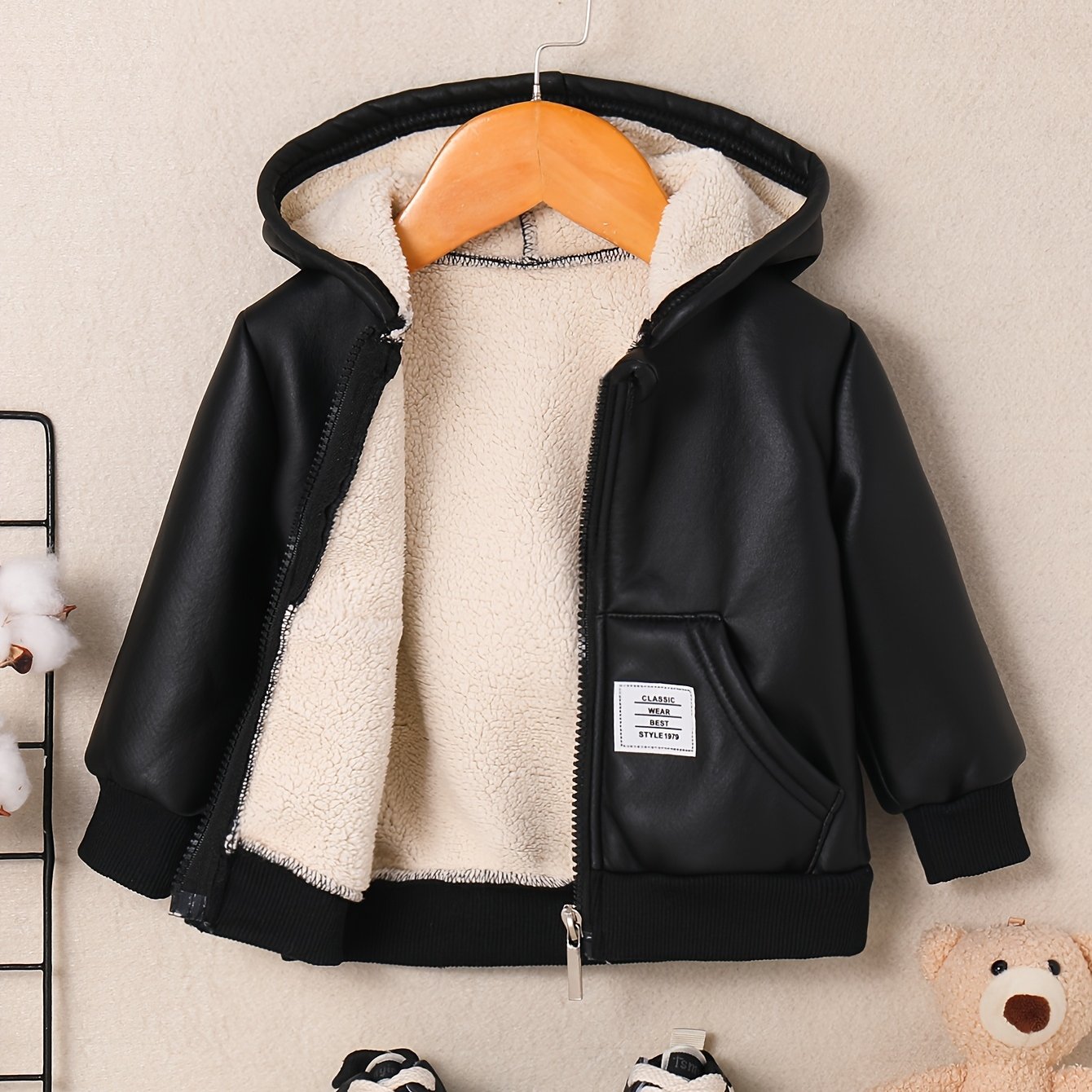 601102127462522comfortable Children's Lined Hooded Zipper Jacket - Warm, Soft, Comfortable, Easy To Care For, A Children's Casual Jacket - For Outdoor Play And Daily Activities,boys And Girls Clothes