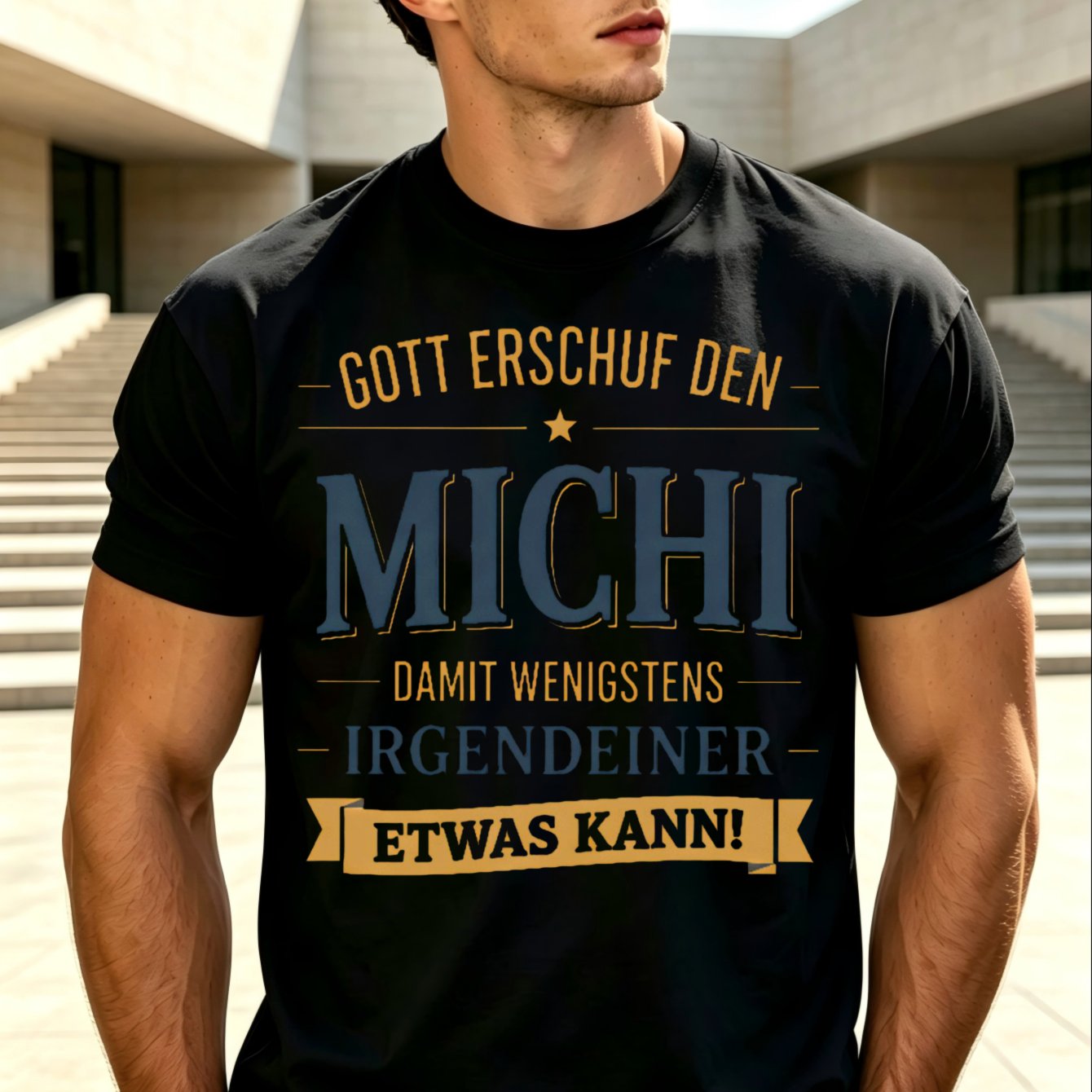 God So Could Graphic T-shirt German Name Quote Funny Style Men's T-shirt