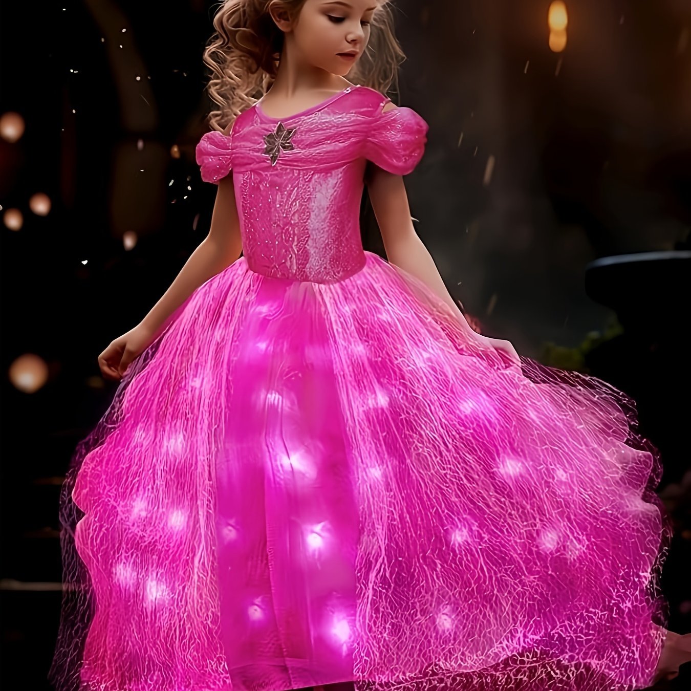Halloween Girls' Princess Dress, Sleeveless Princess Puffy Skirt, Christmas Party Dress, Holiday Birthday Gift For Girls