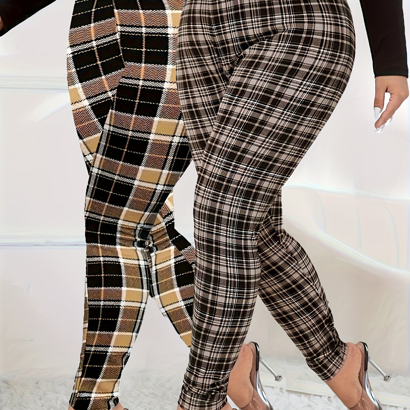 TEMU 2pcs Of Women's Clothing. Winter White Orientation, Women's Printing, Plus Size Women's. Fitness. Training. Leisure Sports, Running, Fitness,