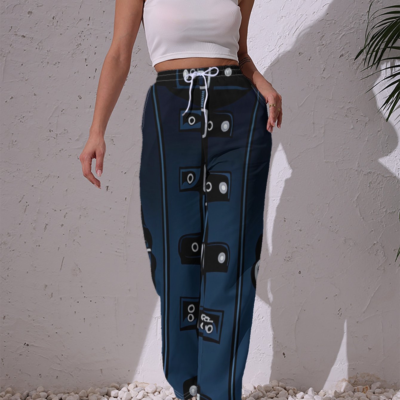 TEMU Women's Stylish Patterned Trousers
