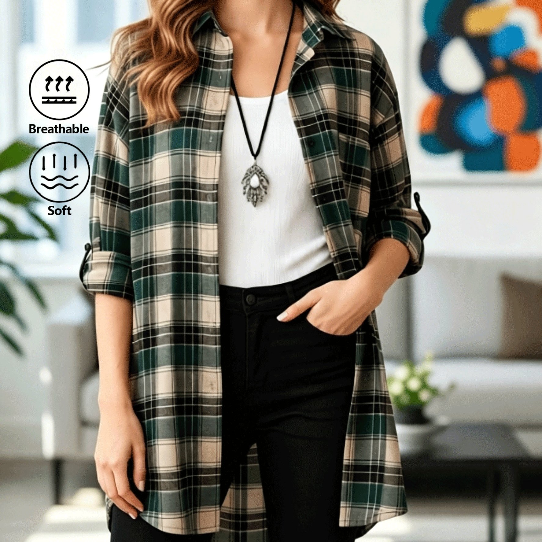 TEMU Plus Size, Plus Size Women's Shirt