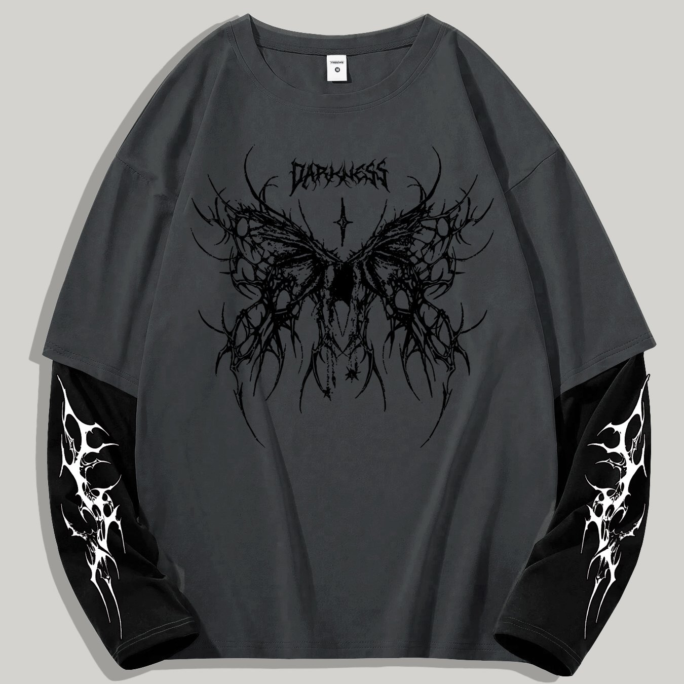 Image of Spring Summer Fashion Hit - Men' Hip-hop Dark T-shirt, Casual Trendy Style For Daily Wear, Perfect For Street Fashion Enthusiasts