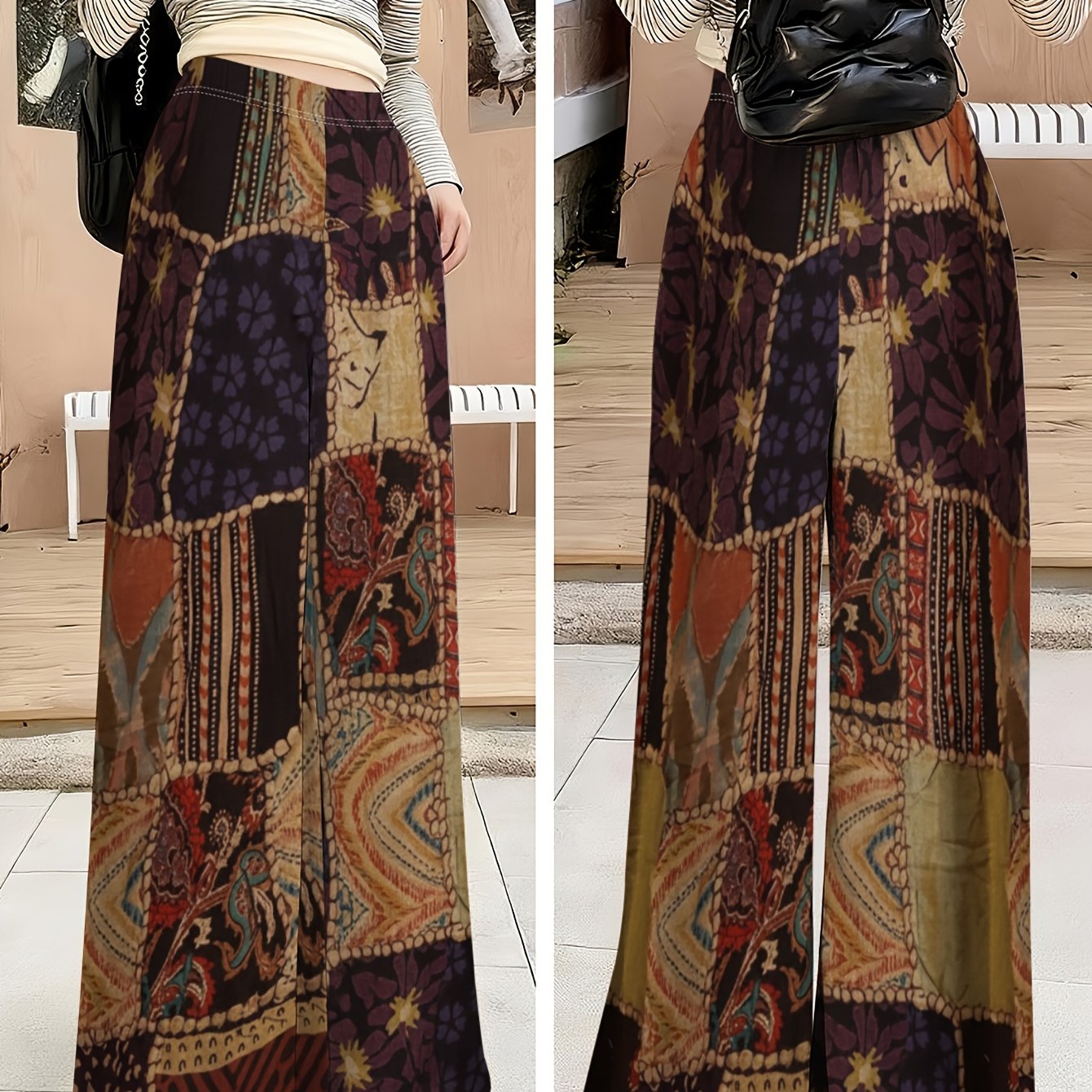 TEMU Trendy New Style - Women's Trousers, Suitable For Spring, Autumn And Winter , Versatile Style, Suitable For Multiple Such As Workplace Commuting
