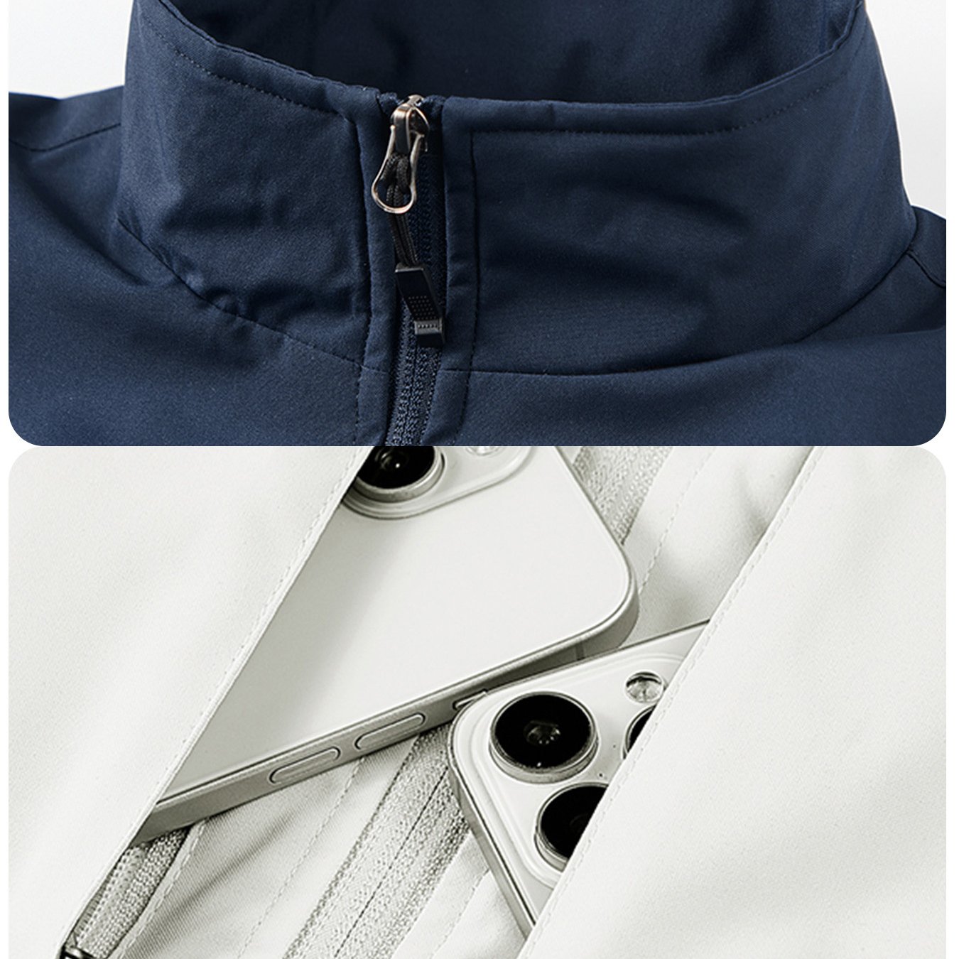 TEMU Fashionable And Versatile Collar Jacket For Men, Outdoor Fishing Vest Coat