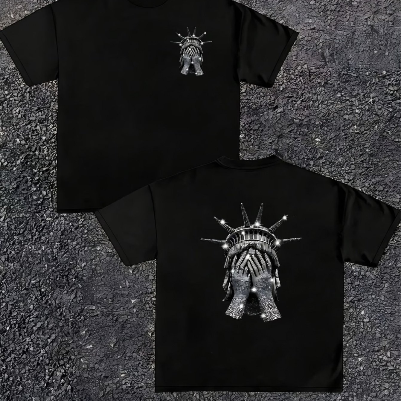 TEMU Men's 2026 New Streetwear T-shirt - Soft Breathable Polyester Crew Neck Short Sleeve Tee With 2d Heat Transfer Printing, Casual Round Neck