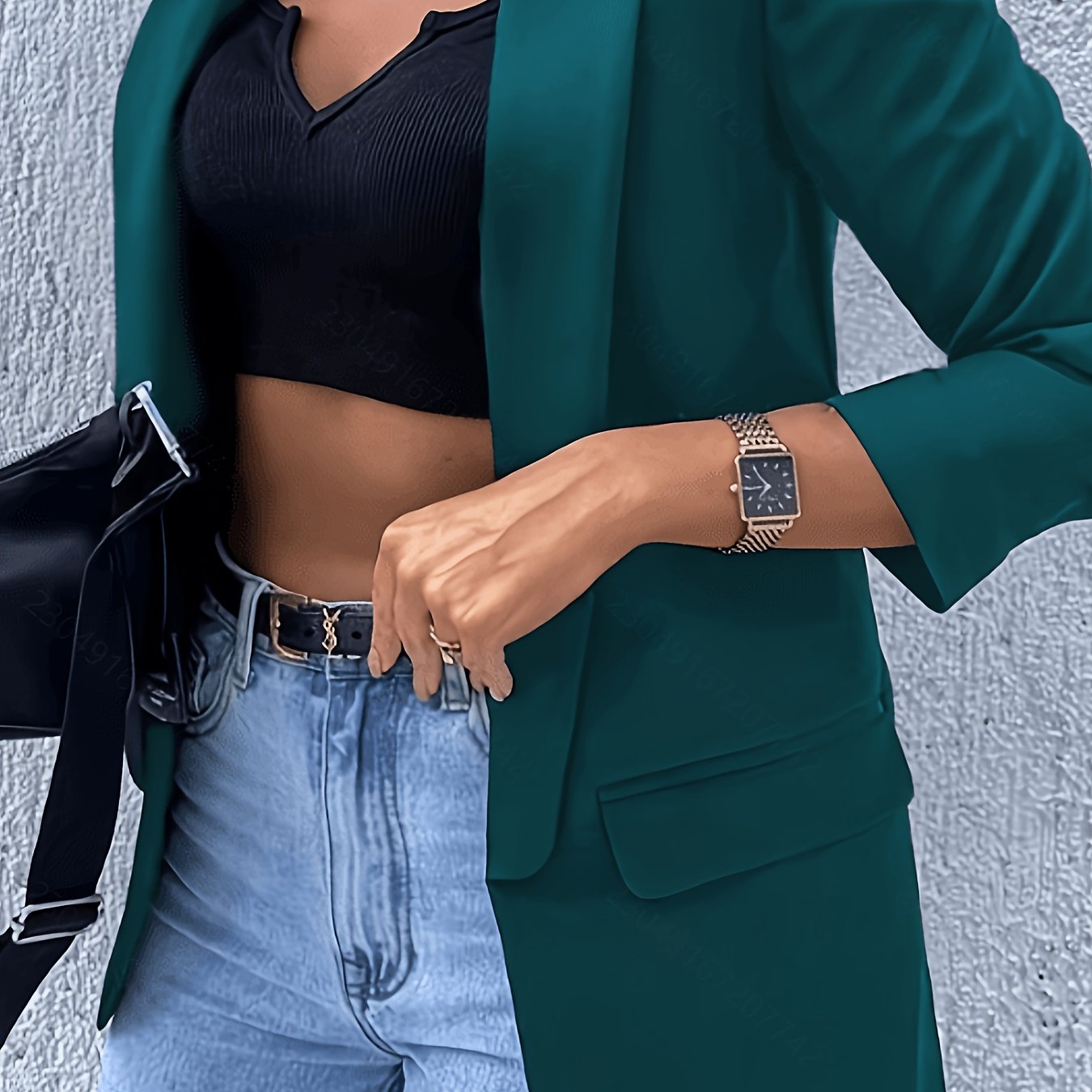 E-shop Stylische elegante Damenanzugjacke, modische vielseitige Strickjacke, Pendlerjacke, einfarbig, neue Frühlings-Freizeitjacke, Mantel
