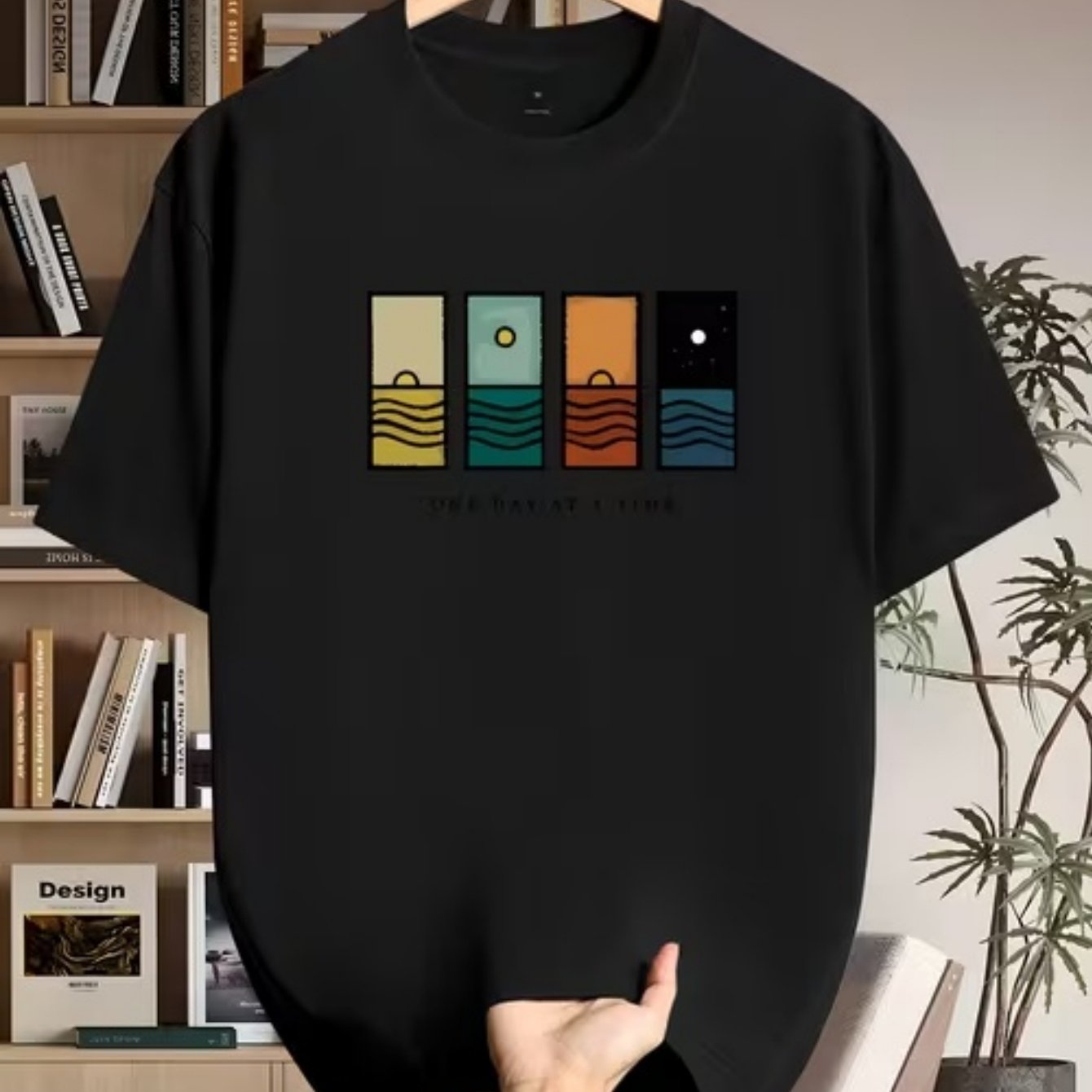 TEMU T-shirt à manches courtes pour adolescent local Top_pick, décontracté, à col rond avec légère élasticité
