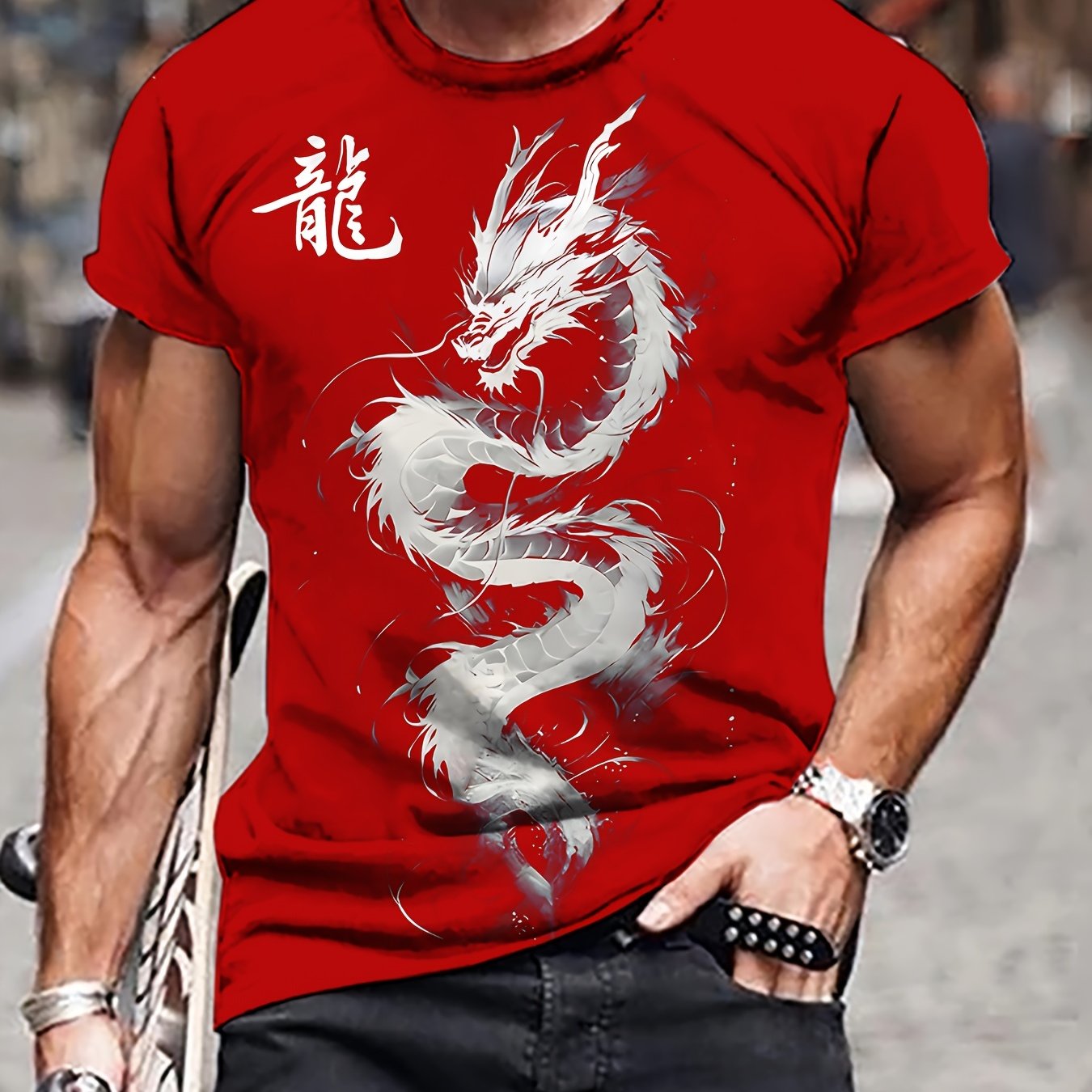 TEMU T-shirt d'été pour homme , imprimé tendance
