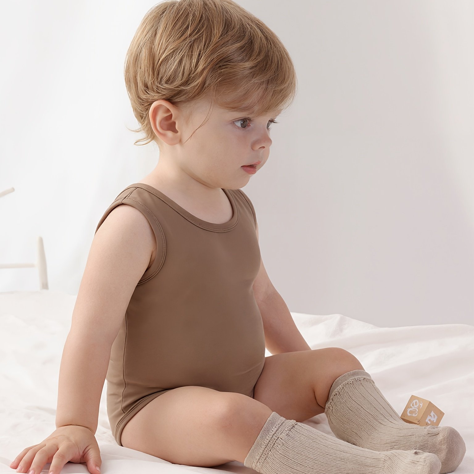 3pcs Set Baby Boy Solid Color Romper Pure Comfortable Romper And Summer Baby Romper, For Outdoor