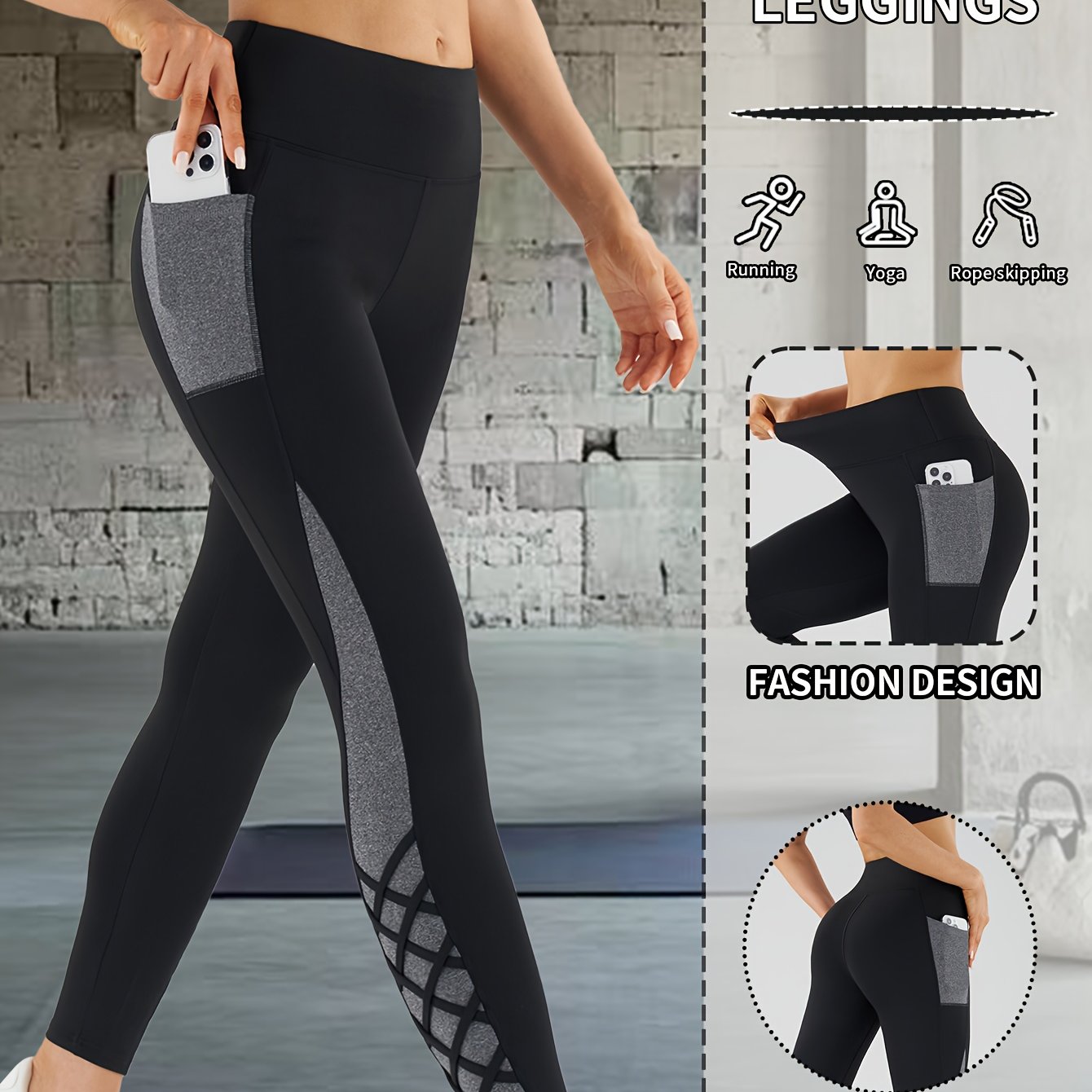 TEMU Article tendance : Nouveaux leggings de yoga pour femmes, pantalon de sport extensible taille haute pour fitness et activités de , leggings