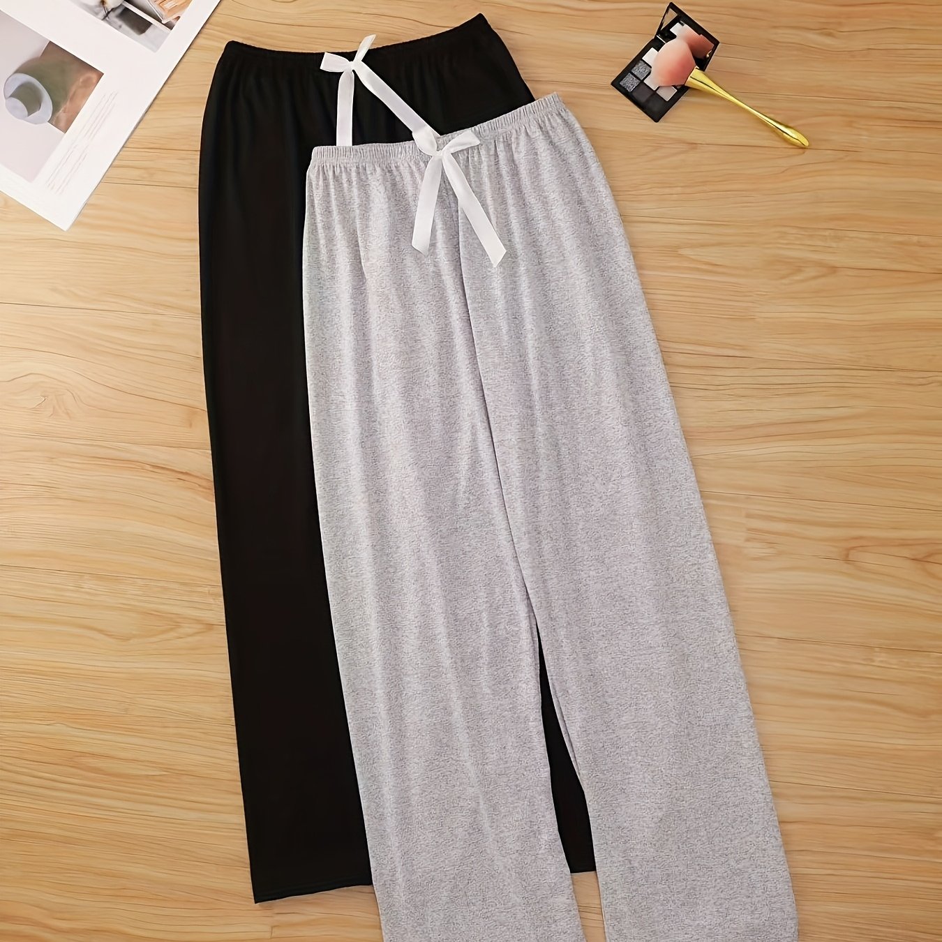 TEMU Ladies' Pants 2025 Spring, Autumn And Winter New Ladies' Fashion Women's Two-piece Pants Casual Universal Worn Outside Pants Summer Ladies'