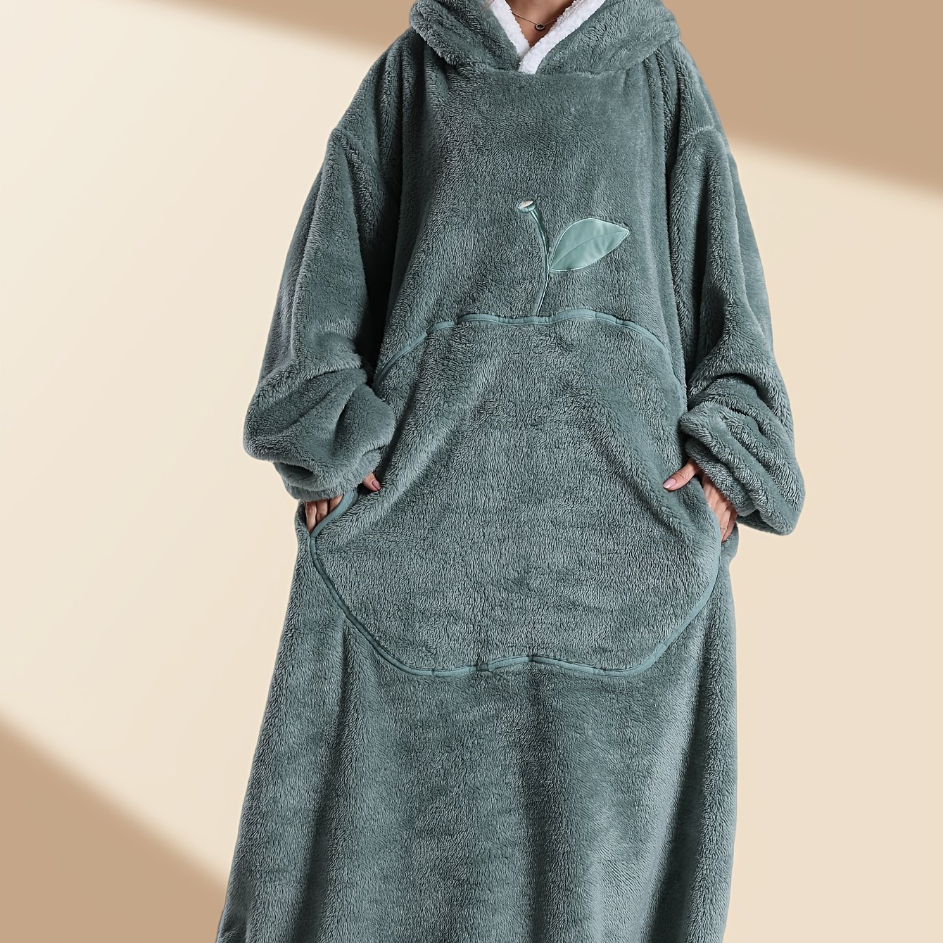 TEMU Size Men's Hooded Sweatshirt, Winter Warm Hooded Sweater, Extended Thick Warm Gift Outfit, Autumn Essentials