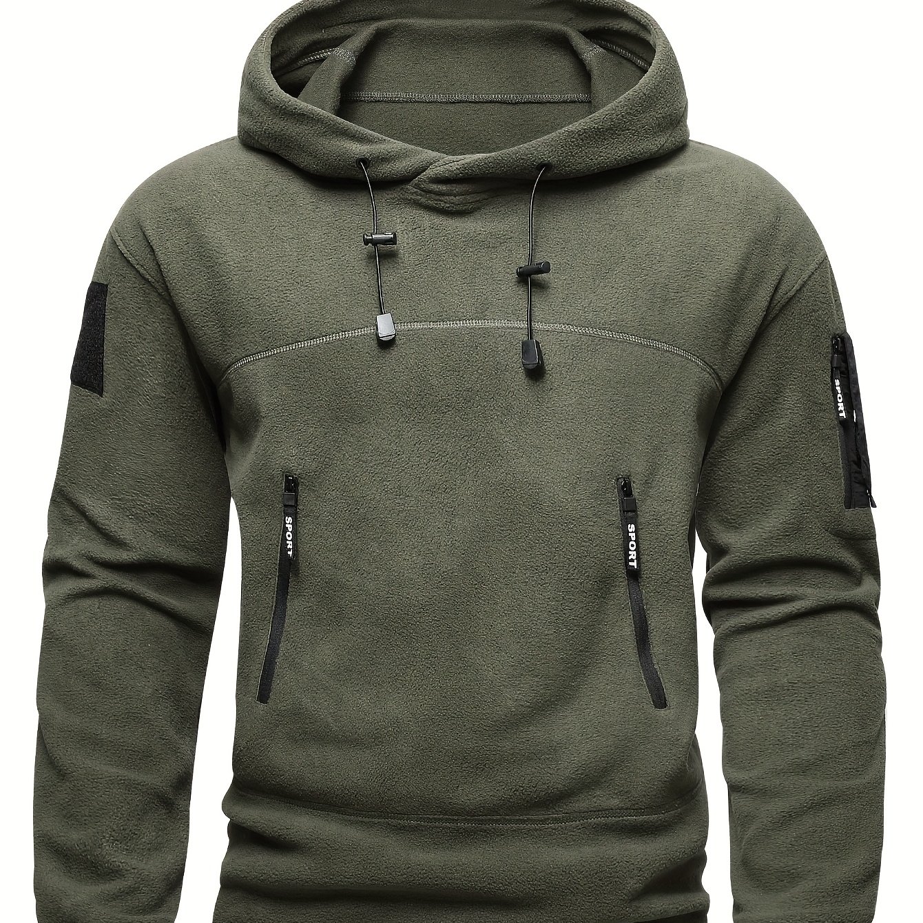 Men's Fleece Sweater, New Style For Autumn And Winter, Pullover Hoodie With Drawstring, Men's Long-sleeved