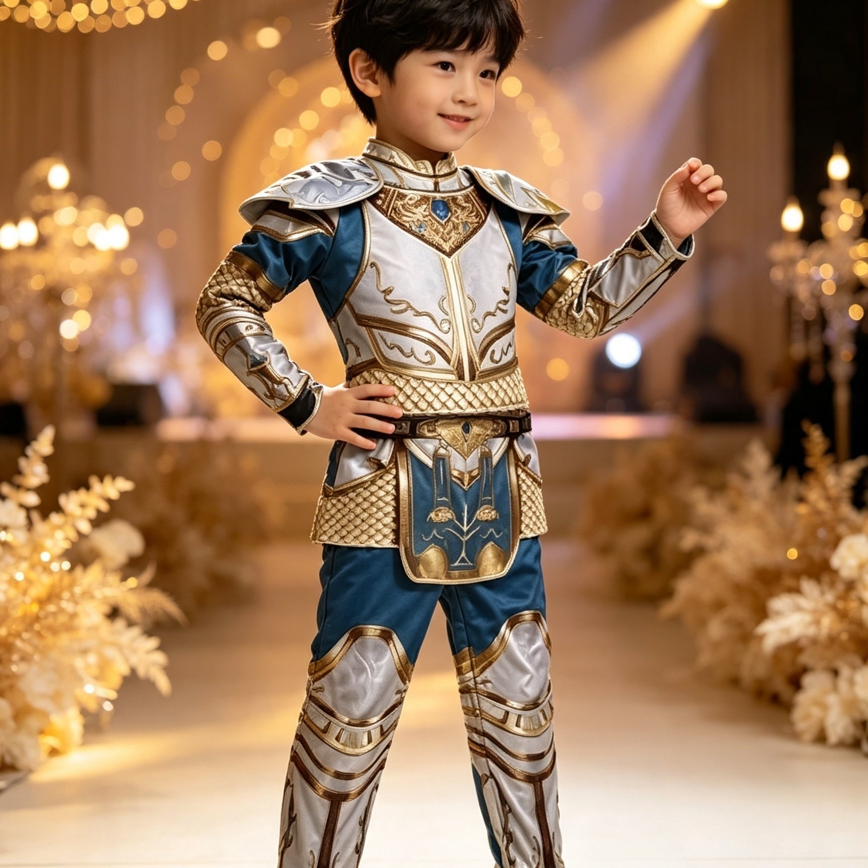 Image of Children's 1pc Includes A Retro Print Romper, With -dimensional Pattern That Exudes A Strong Aura, Suitable For Halloween, Carnival Parties, And Stage Performance Styling.