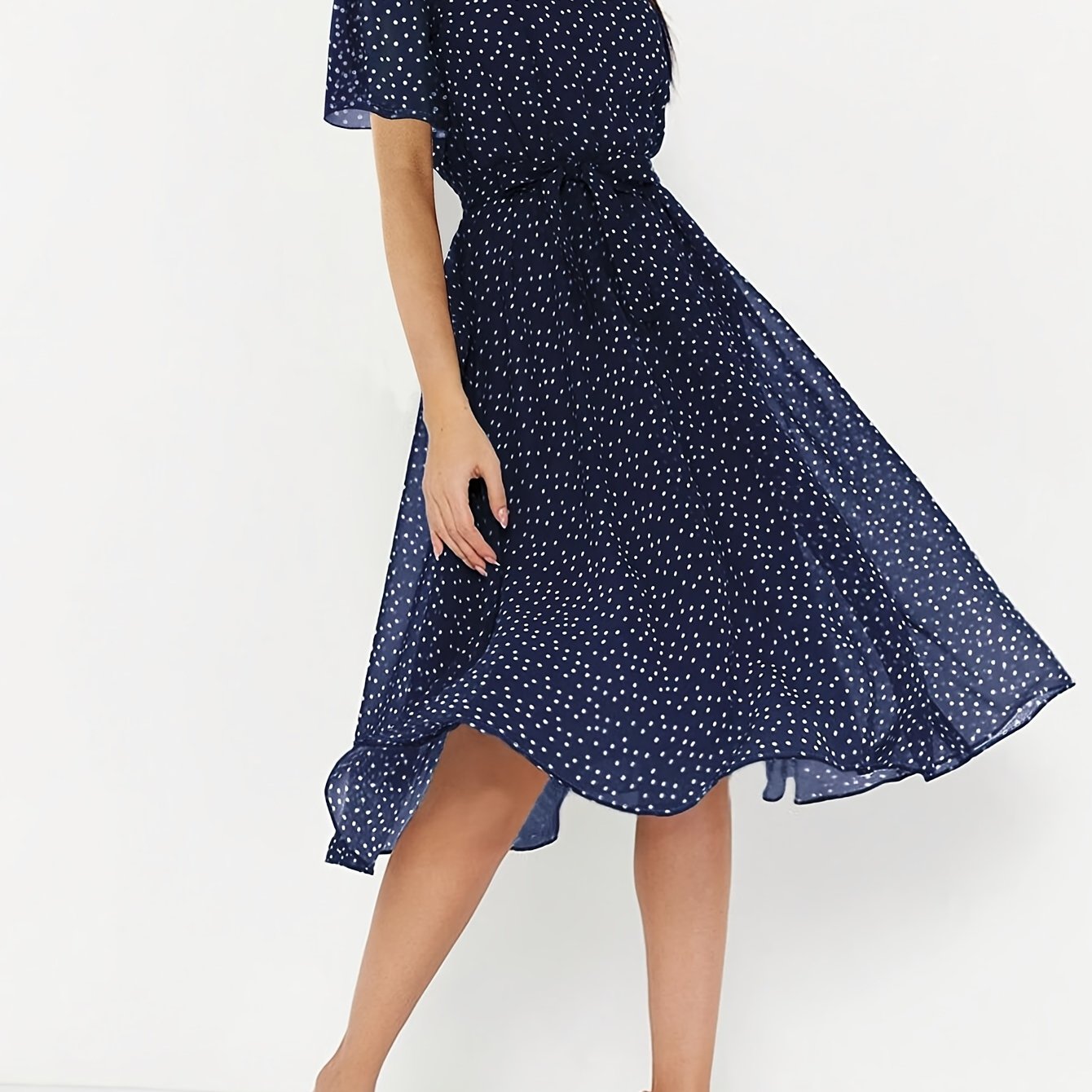 Image of Women's Dress With Lining And Mesh, Light Luxury Casual Spring And Summer Style