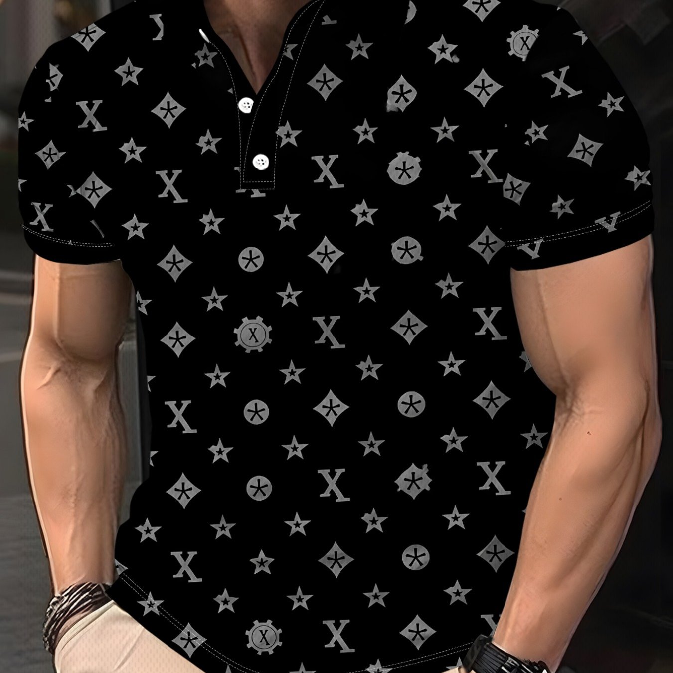 TEMU Men's Fashion Casual Breathable Business All-match Short-sleeve Lapel Shirt
