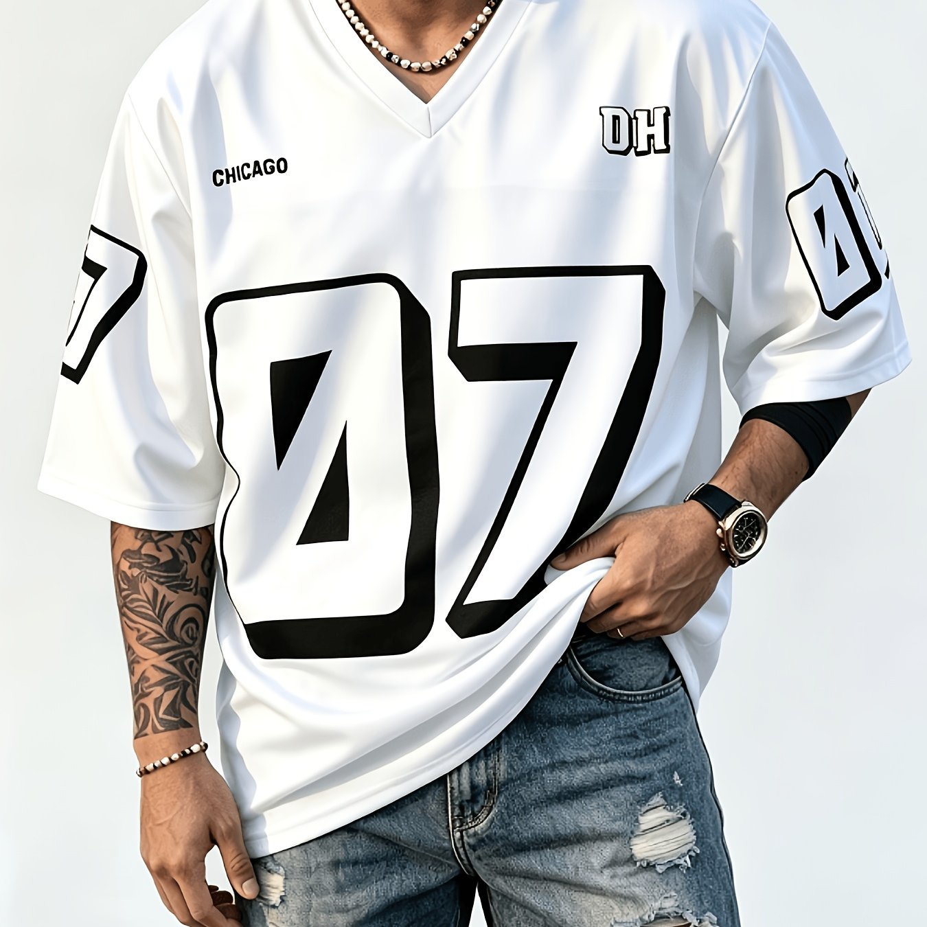 TEMU Men's Summer Casual Short-sleeve T-shirt For Leisure, Sports, And [printed Design - Not Textured], Plus Size