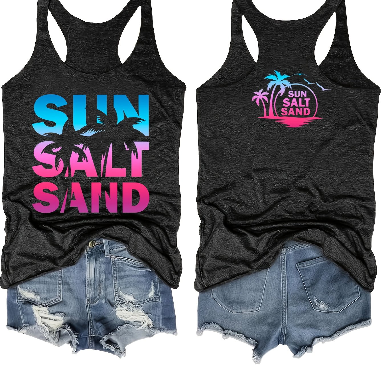 E-shop 2025 Europäische und amerikanische Mode Print Damen Tank Top