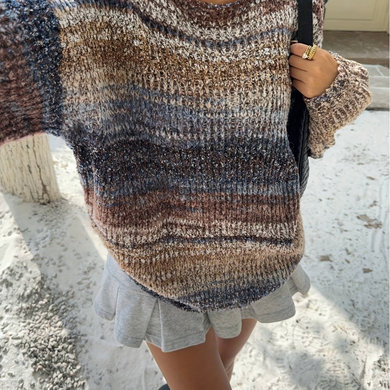 Fashion New Arrival Gradient Pullover Sweater