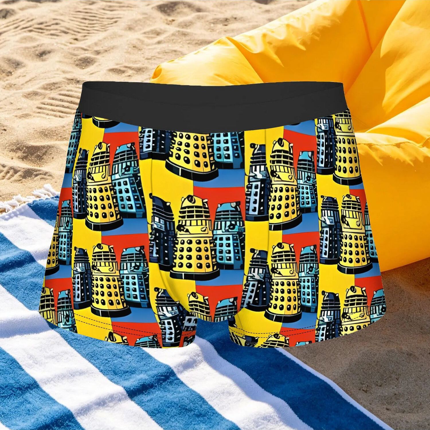 TEMU 1pc Daleks Tv Underpants Men's Briefs Ventilated Shorts Boxer Trunks 2d Flat Printing