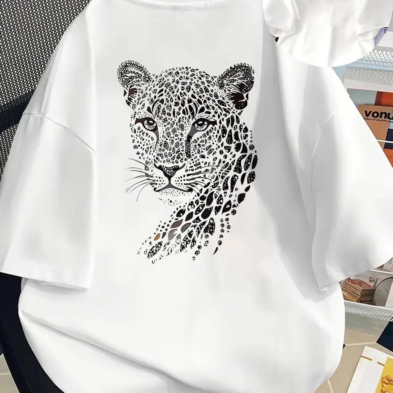TEMU Leopard, Leopard Print Print Tshirt Short Sleeve Crew Neck Casual Top For , Women's Clothing