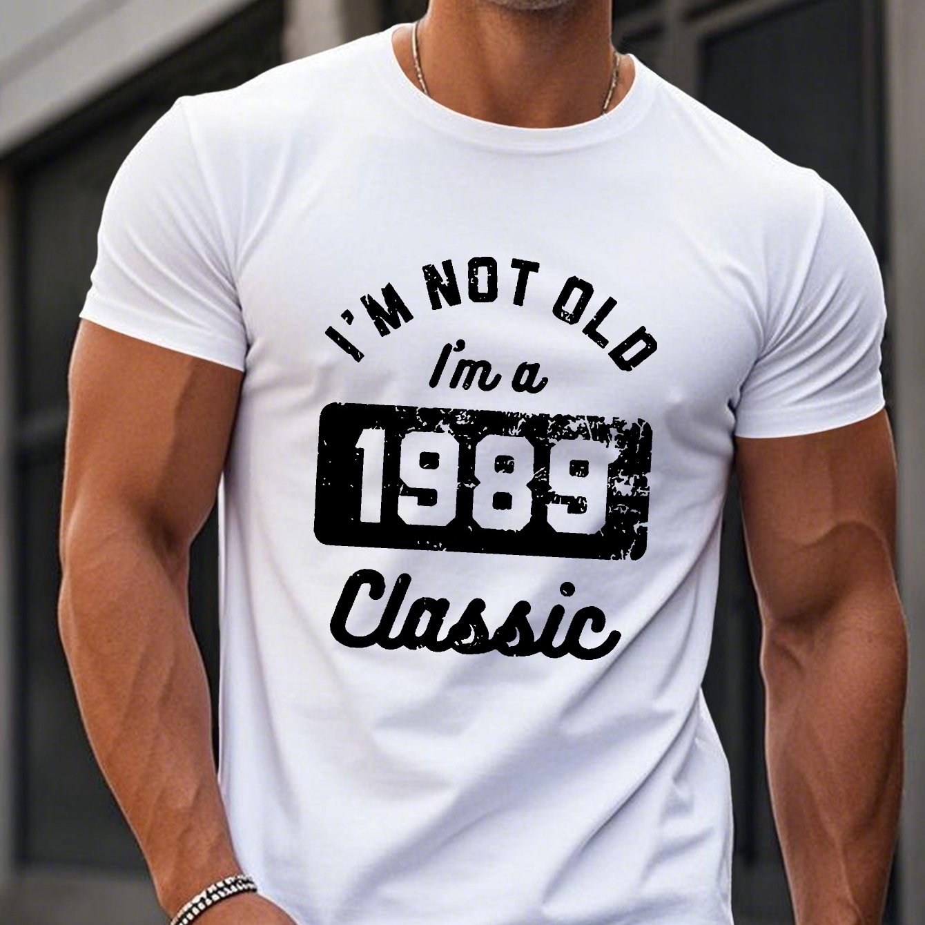 TEMU I M A 1989 Classic Men's Short Sleeve T-shirt Summer T-shirt Top