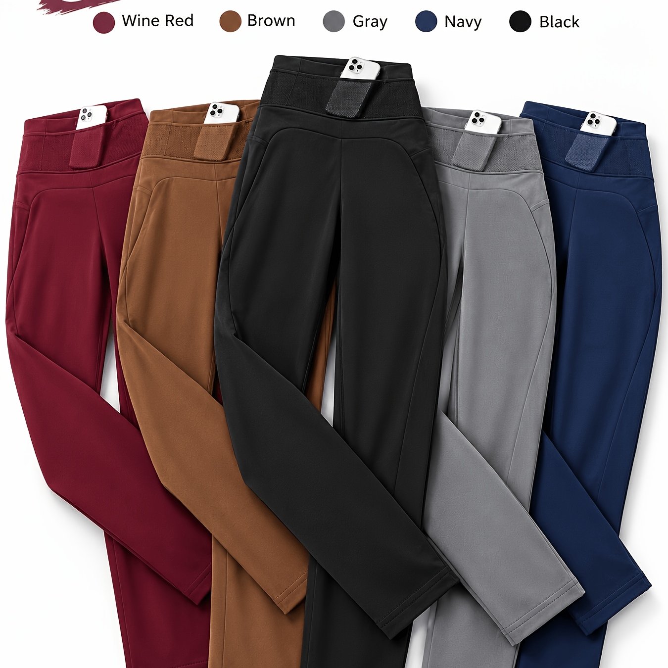 TEMU 5 Sets Of Women's High-waisted Yoga Pants, Women's Sports Pants, Mesh Waist- Base Layer Pants, Stretchable Three-dimensional Fitness Pants.