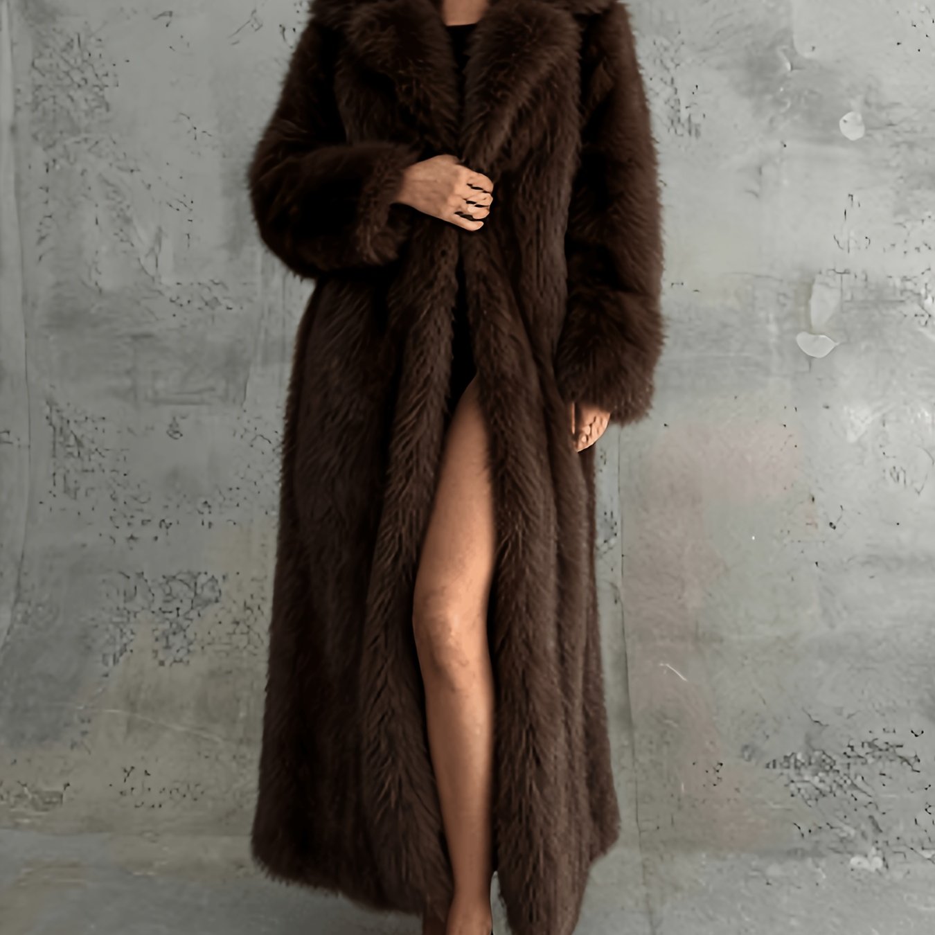 TEMU Autumn/winter Season's: Thickened Warm Loose Long, Conceals Figure ,, Elegant, High-end, Fashionable, Versatile, Essential Outerwear For Cooler