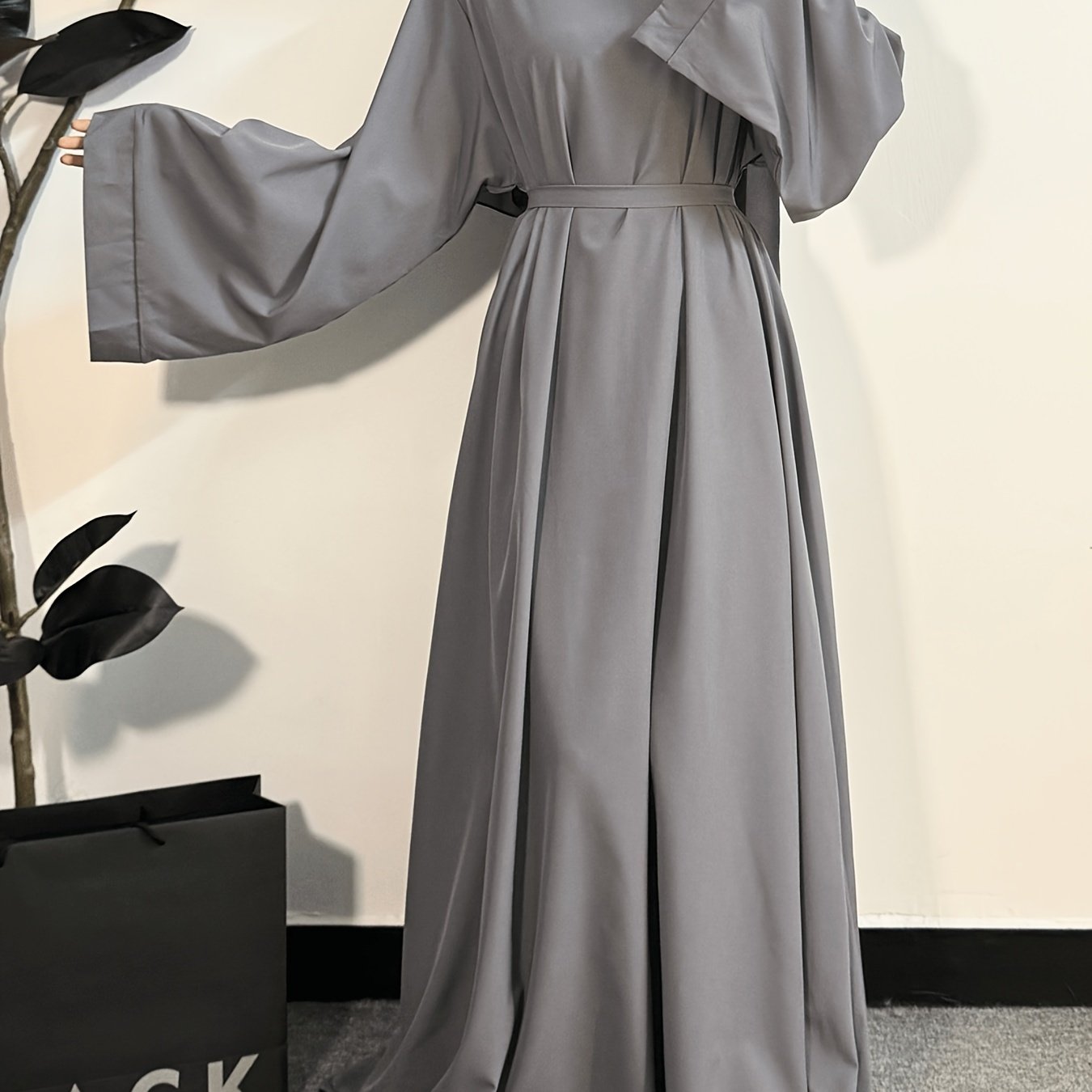 Loose And Dresses For Women, Featuring Belts, Full Sleeves, And Designed For Occasions Like Ramadan