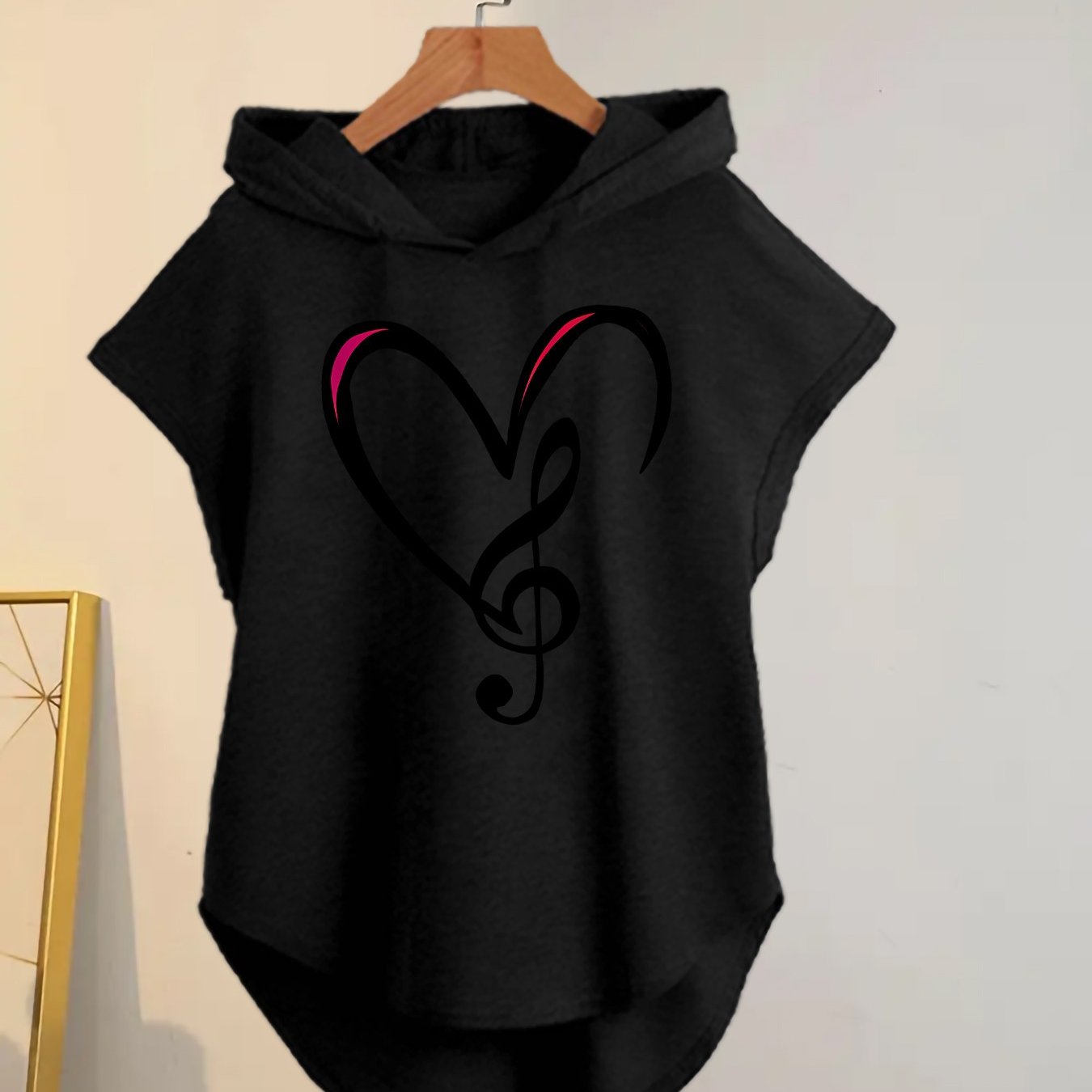 E-shop Einpackung Modische Damen-Elegante Street-Style-Hoodie mit Herz-Muster und Fledermausärmeln, Verschiedene Größen Verfügbar, Vielfältige Farben,