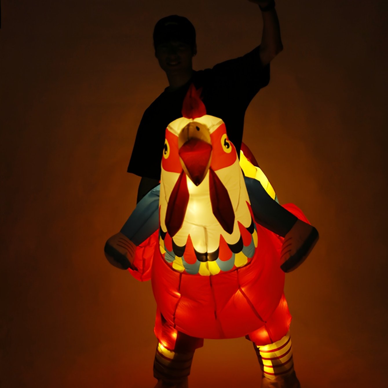 Image of Halloween Carnival Easter Flower Rooster Inflatable Costume For Adults, Holiday Party Outfit (inflatable Costume, Role Play Outfits Men)
