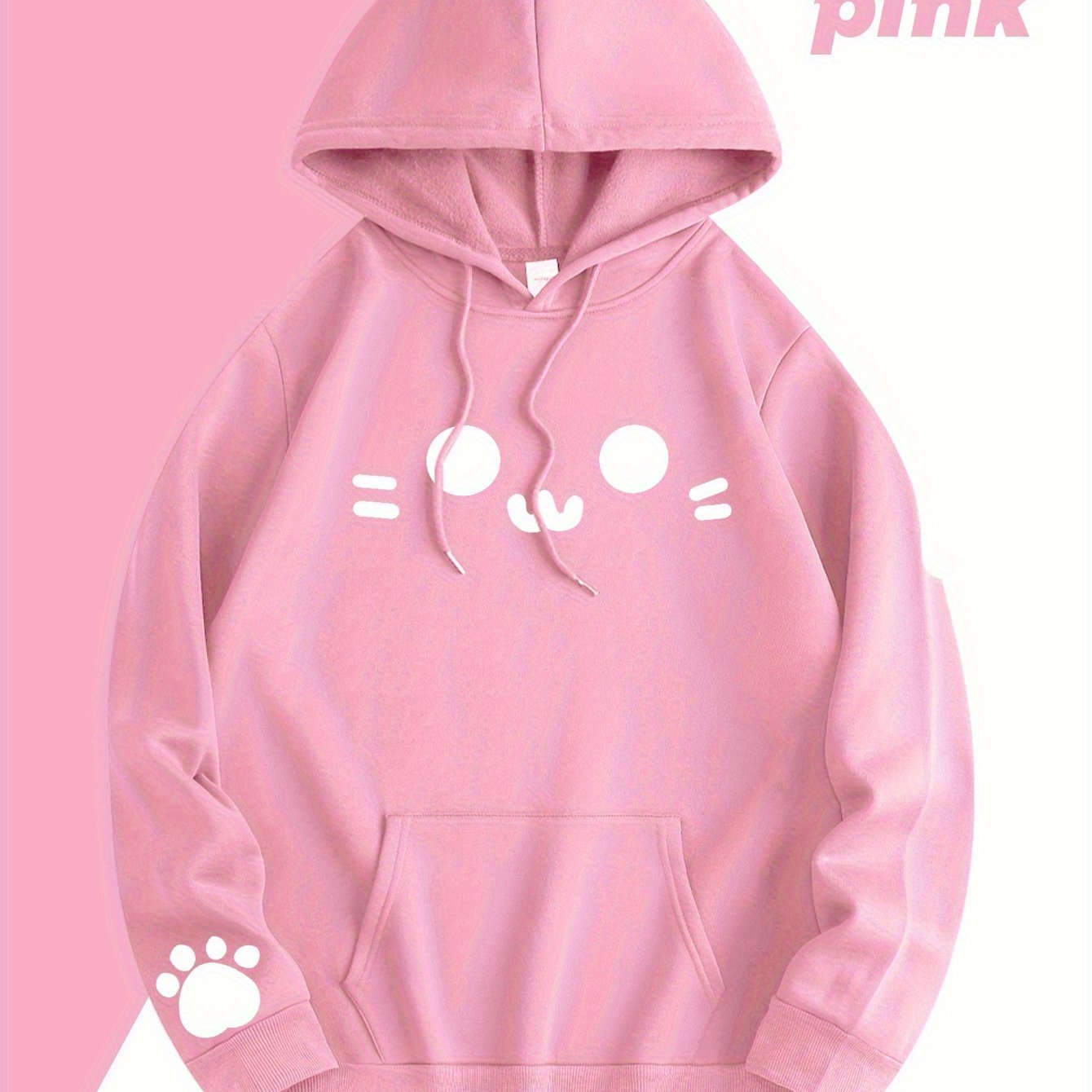 TEMU Men's Hoodie, Casual Daily Drawstring Hooded Sweatshirt With Cartoon Pattern Print