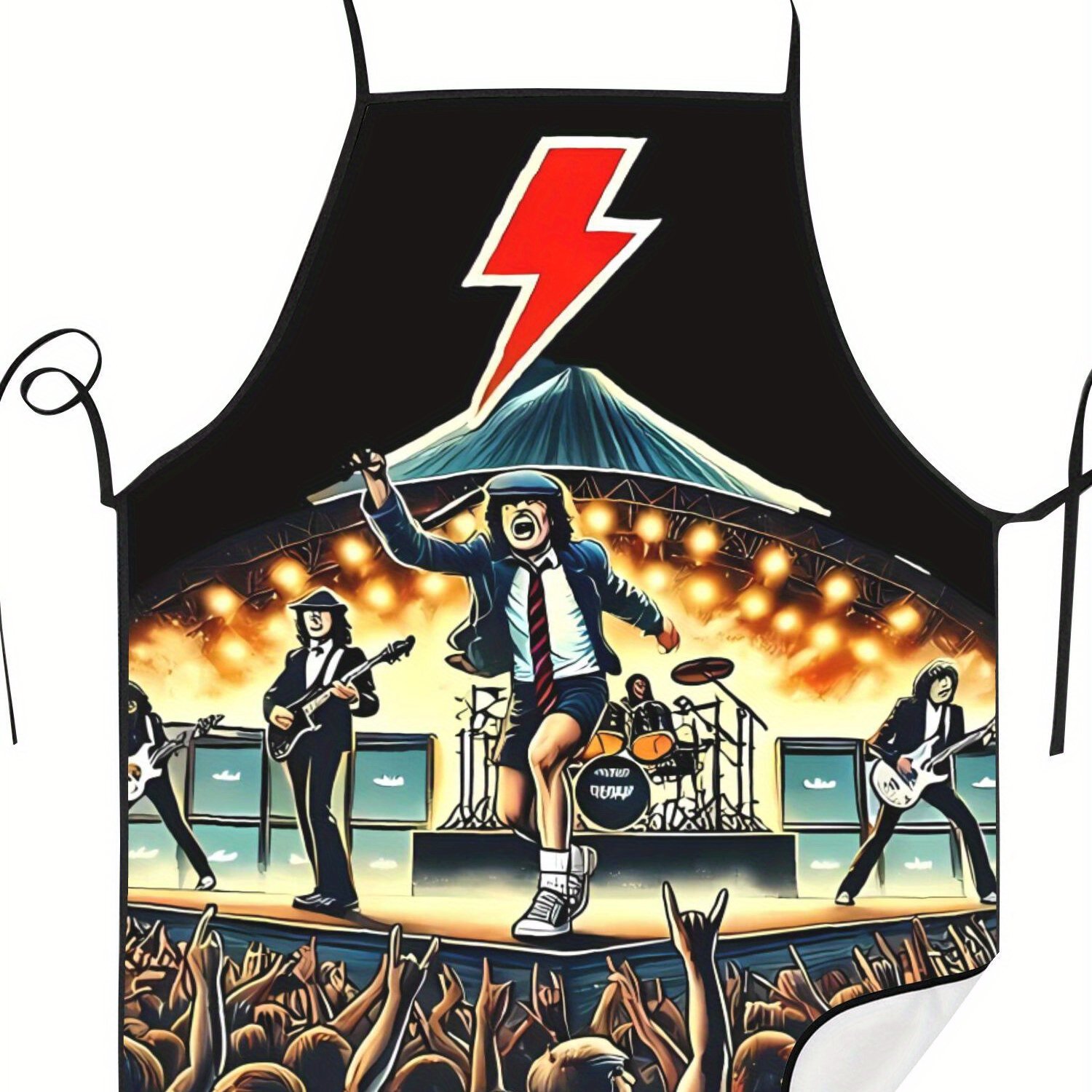 TEMU Tablier de cuisine A Band pour homme et femme avec motif imprimé 2D