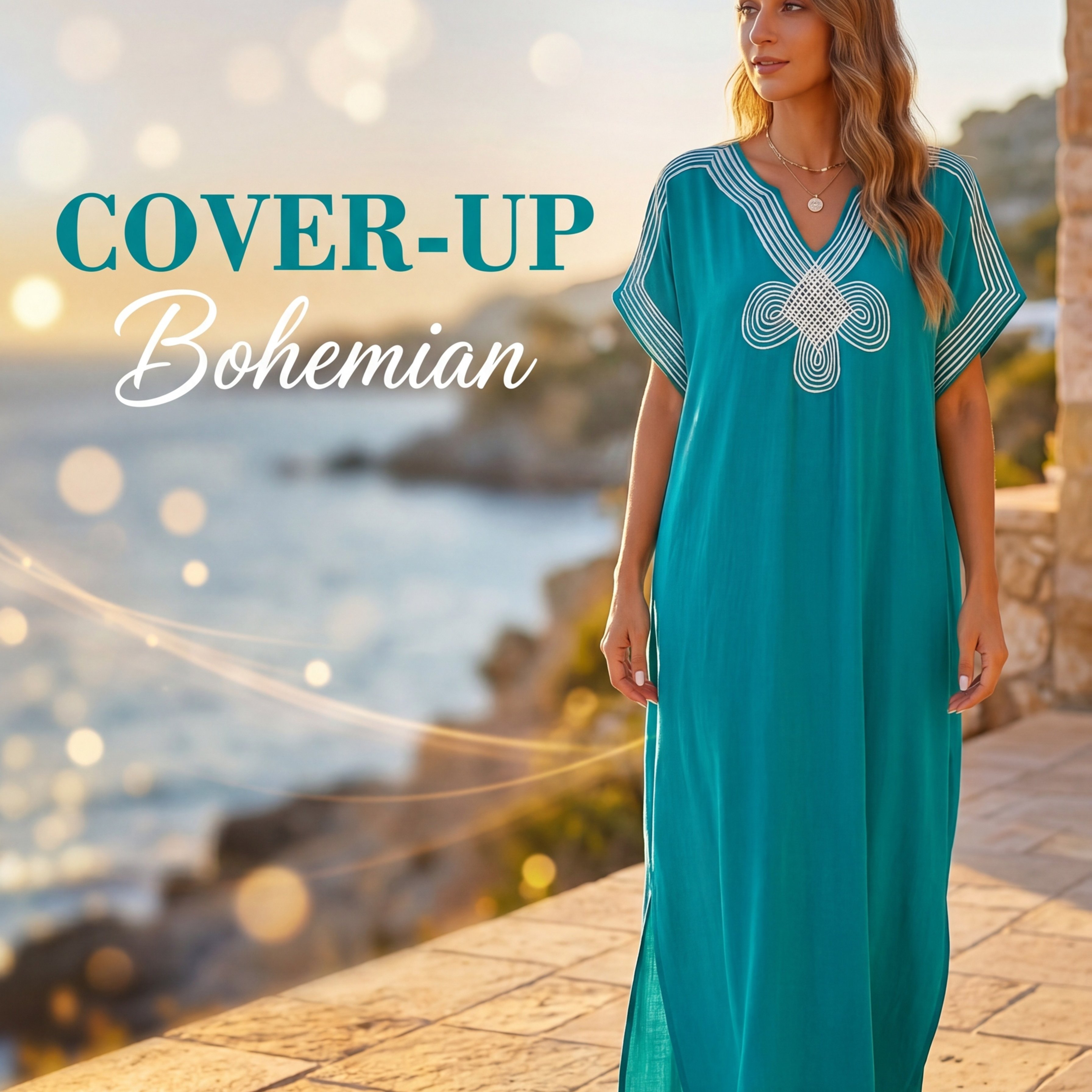 Summer Beach Vacation Long Dress New Embroidered Seaside Swimwear Dress