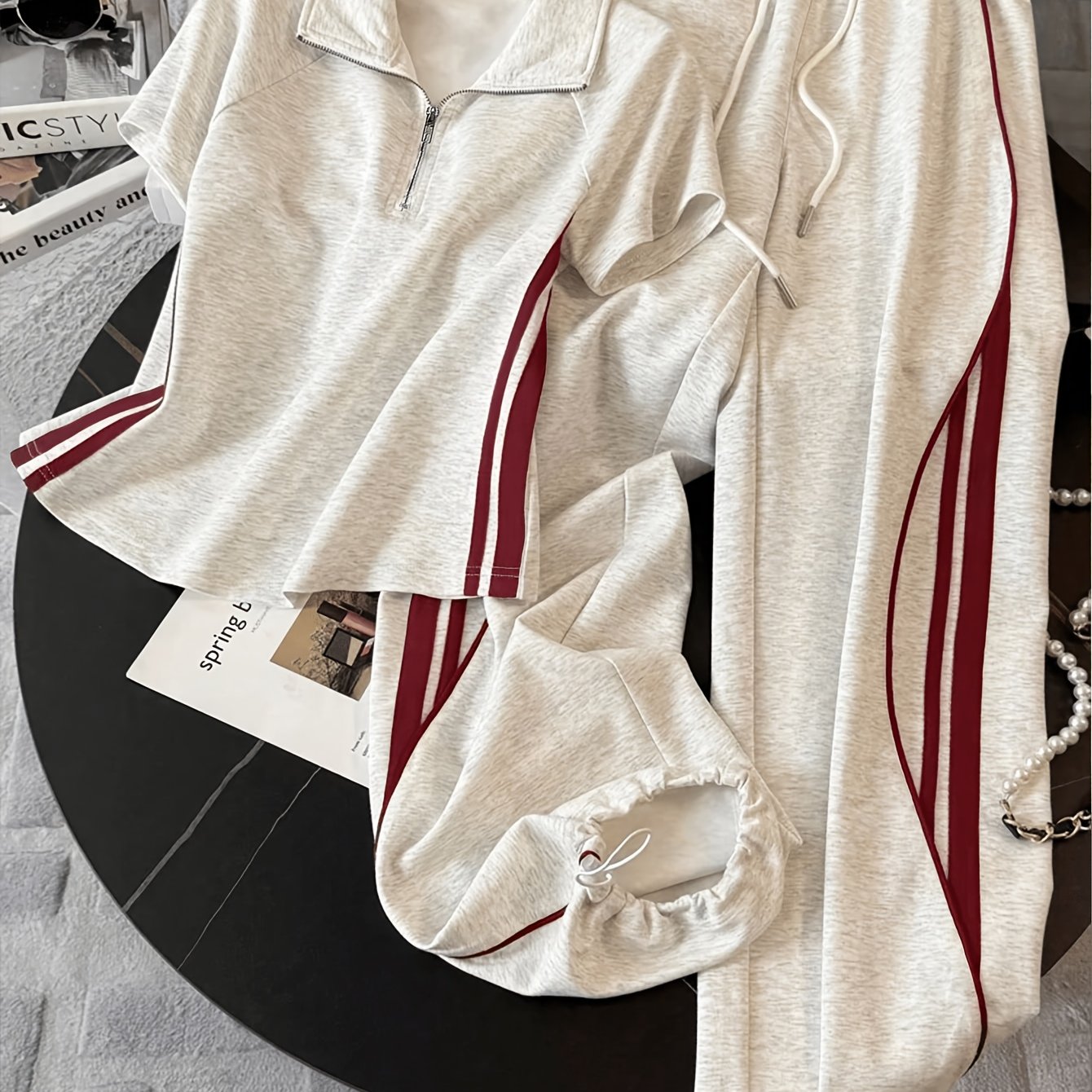 TEMU Women's Fashion Casual T-shirt And Pants Set