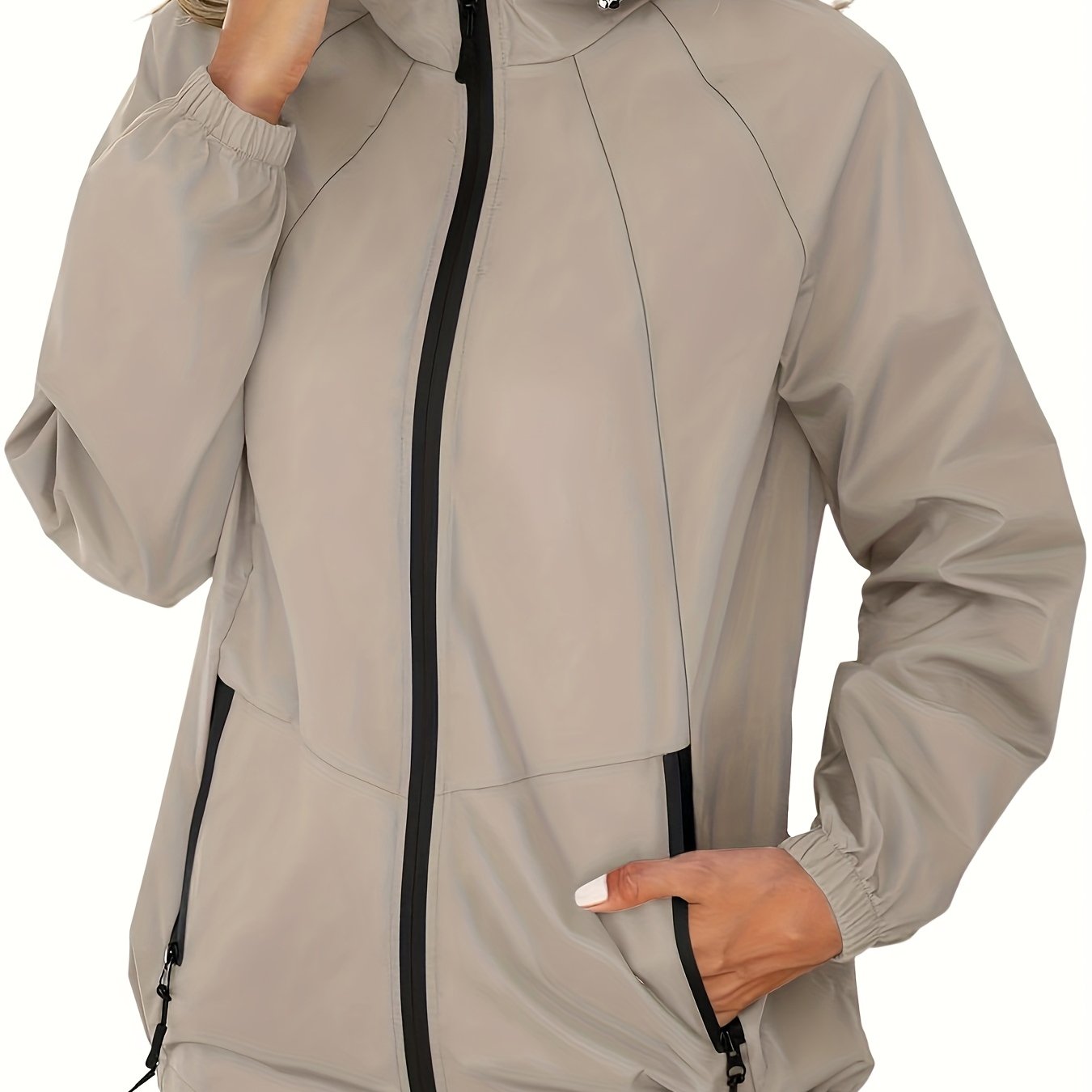 Plus Size, Autumn/winter Women's Zipper Casual Commuter Plus Size Trench Coat Jacket