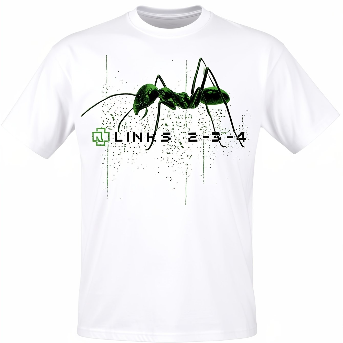 Men's Links 2-4 Album Graphic T-shirt - Black With & Splatter Print, Breathable Band Tee, Loose Fit For Concerts, Casual Wear & Everyday Use - Iconic Design (original Merchandise), Plus Size