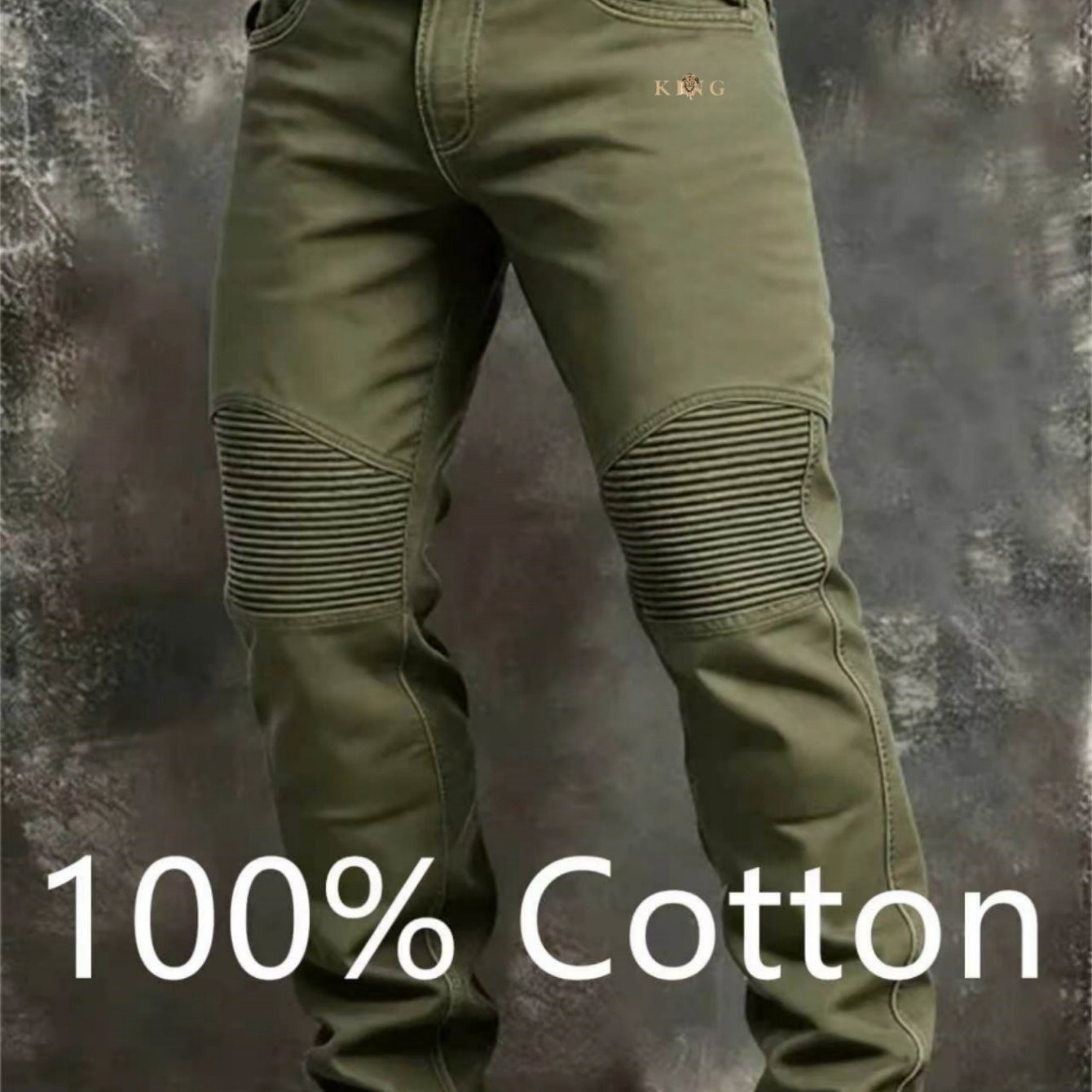 Men's Pure Cotton Work Cargo Pants With Multi-pocket & Ribbed - Machine Washable Outdoor Pants Suitable For,, Farming, Casual Wear - Spring/autumn Trousers
