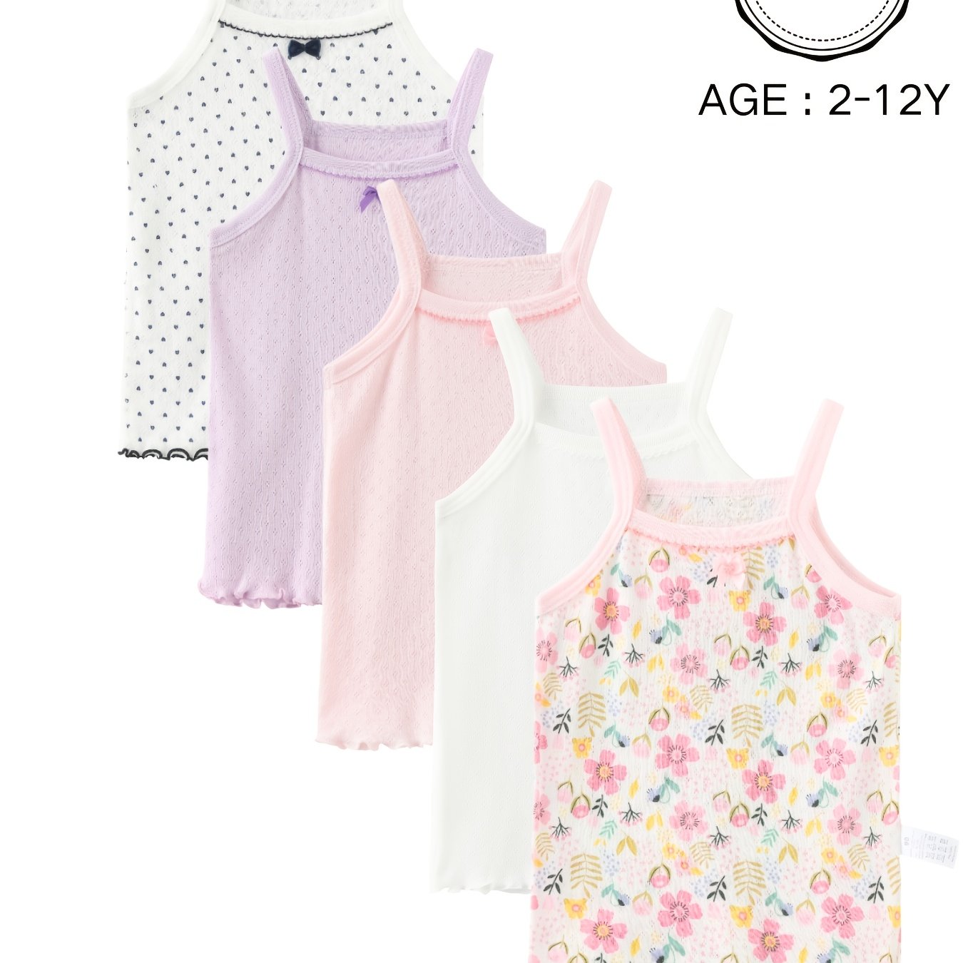 5pcs Girls' Camisole Set