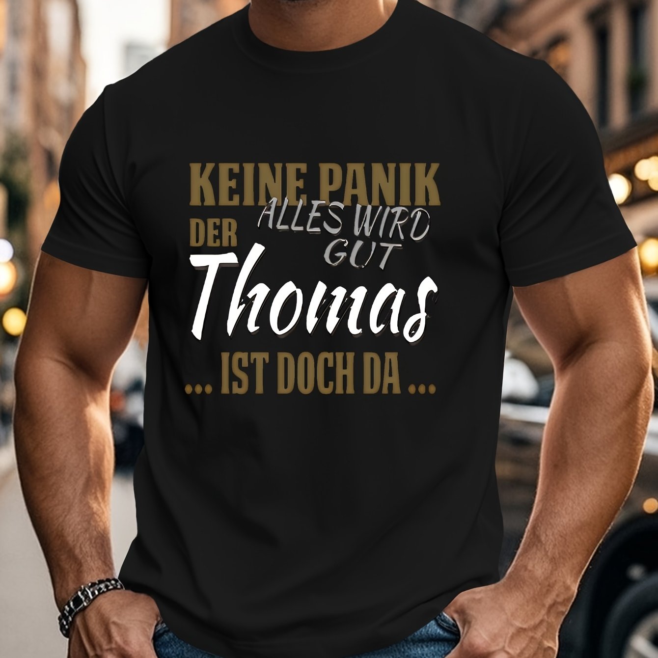 German Name Thomas Crinkle Plus Size Men's T-shirt