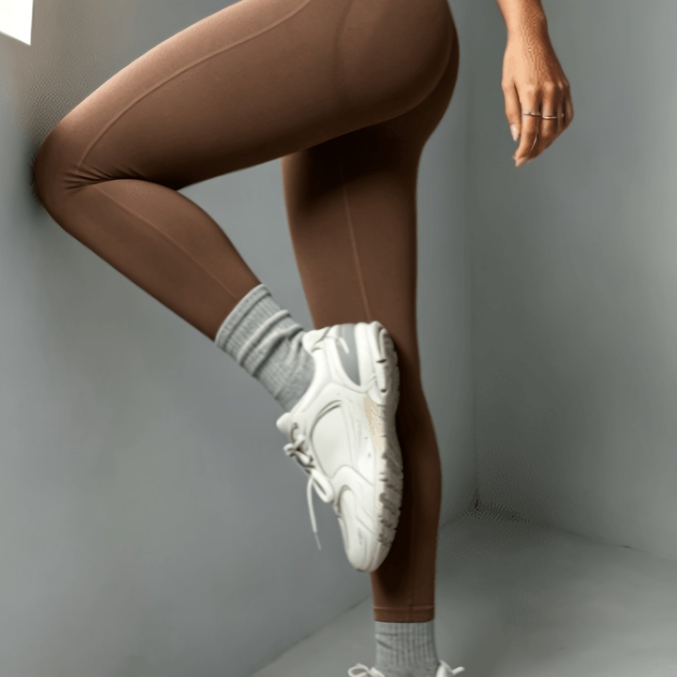 Seamless Yoga Leggings, Ab Yarn Sports Casual Outdoor Wear, High Waist Lifting Peach Bottom Pants
