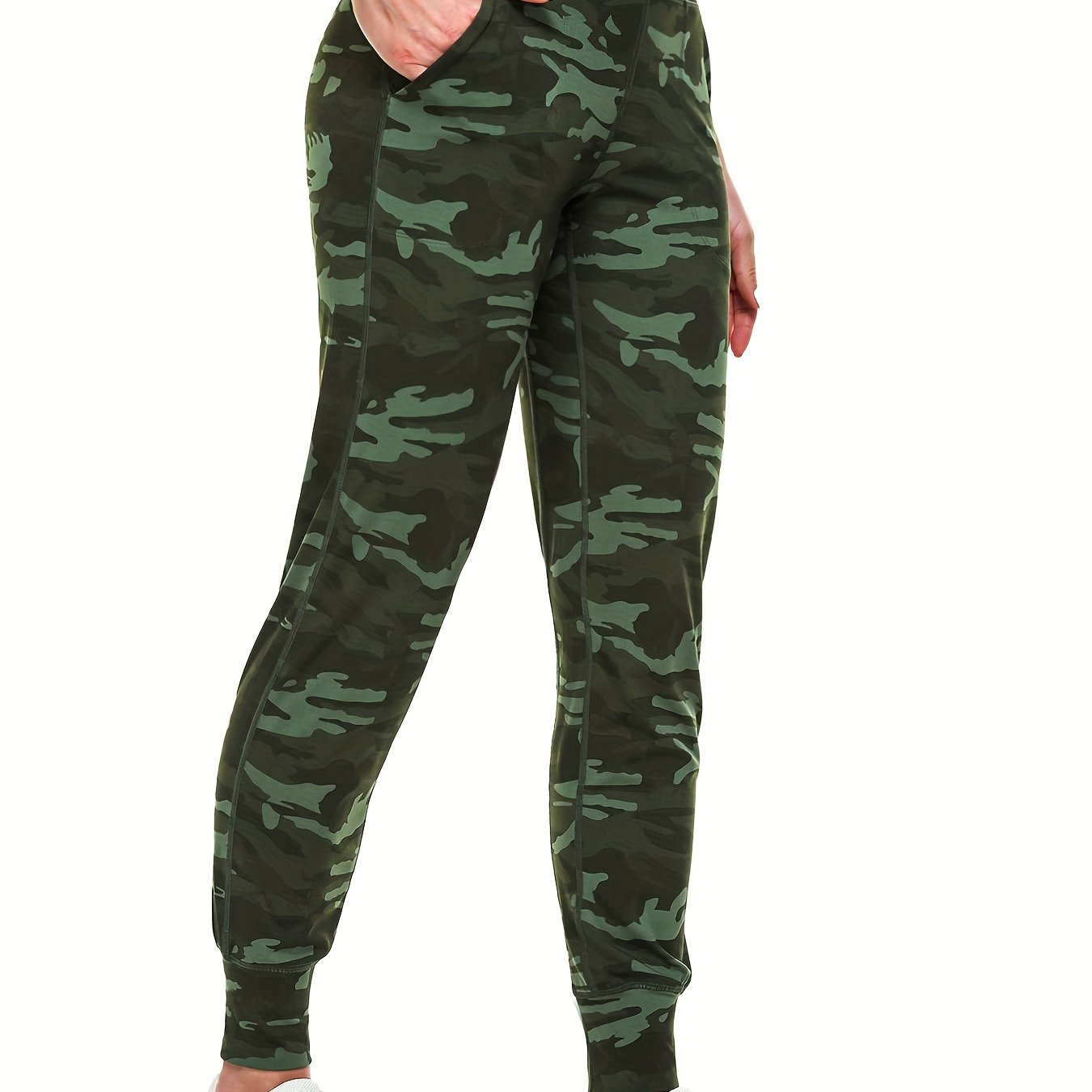 Women's High Waisted Joggers Pockets Full Length Sweatpants - Temu