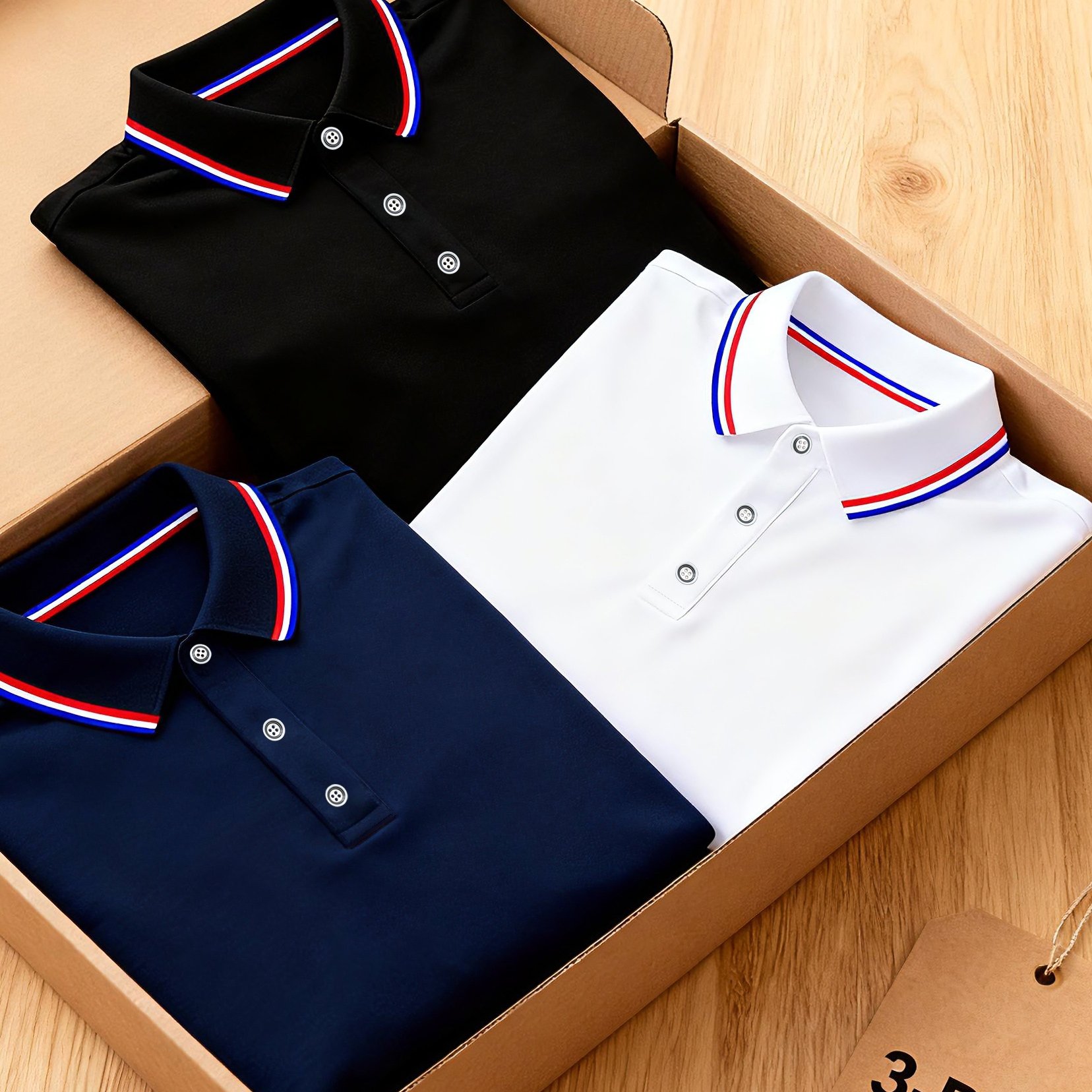TEMU 3 Solid Color Short-sleeve Casual Shirts - Men's Breathable And Moisture-wicking T-shirts - Cool And Comfortable, Featuring A Contrasting Collar